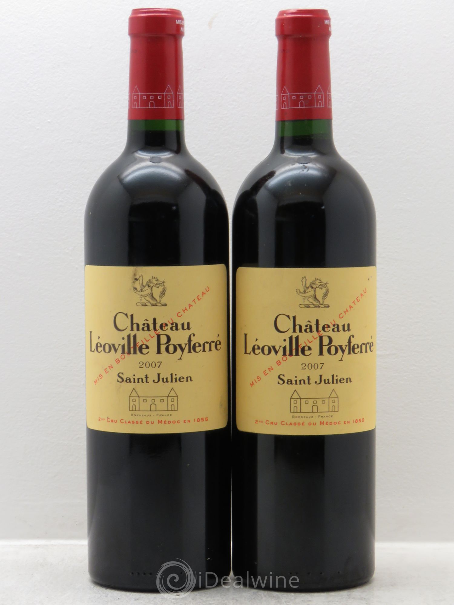 Château Léoville Poyferré 2ème Grand Cru Classé 2007 - Lot de 2 bouteilles - 0