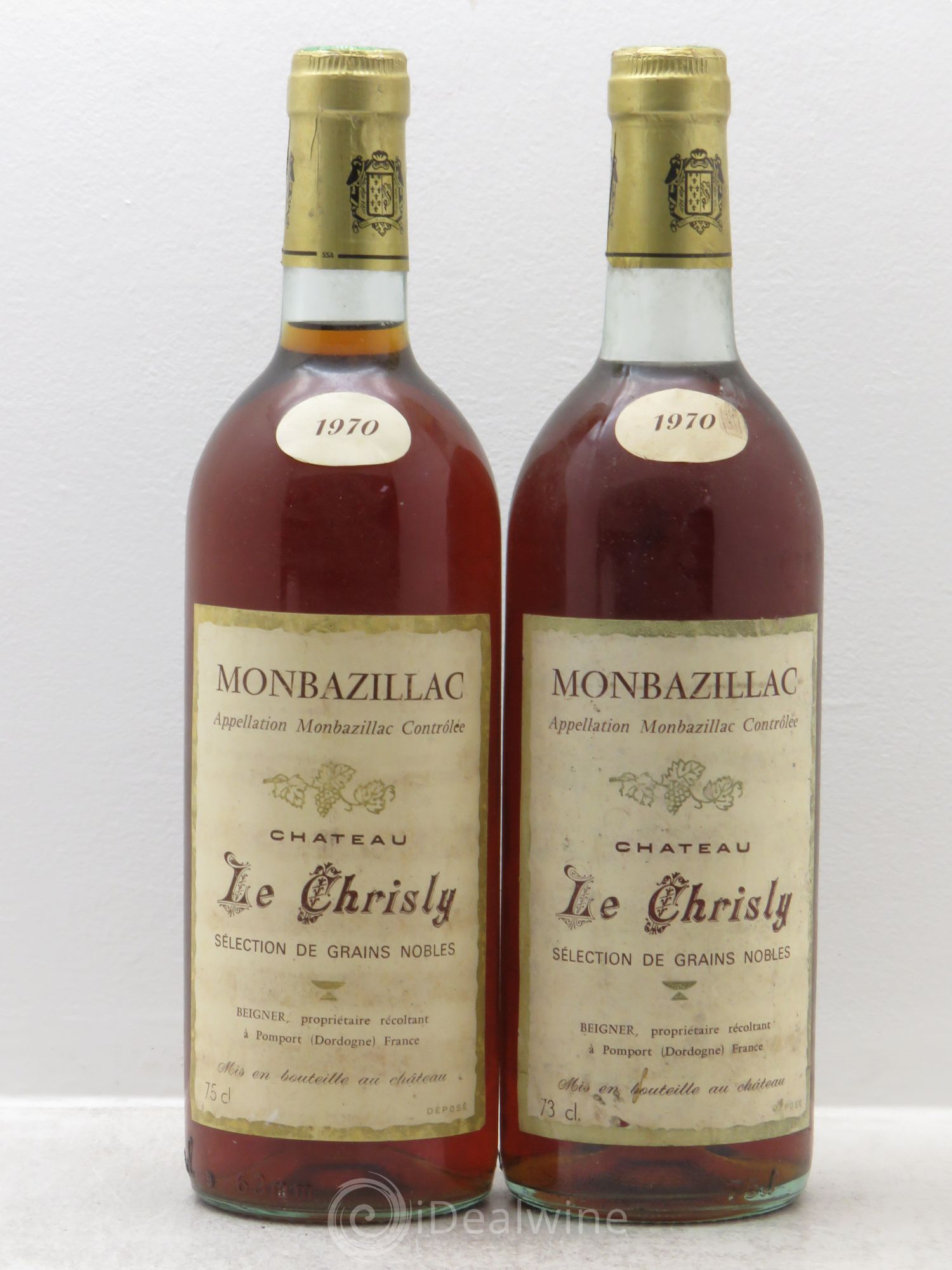 Monbazillac Château Le Chrisly 1970 - Lotto di 2 bottiglie - 0