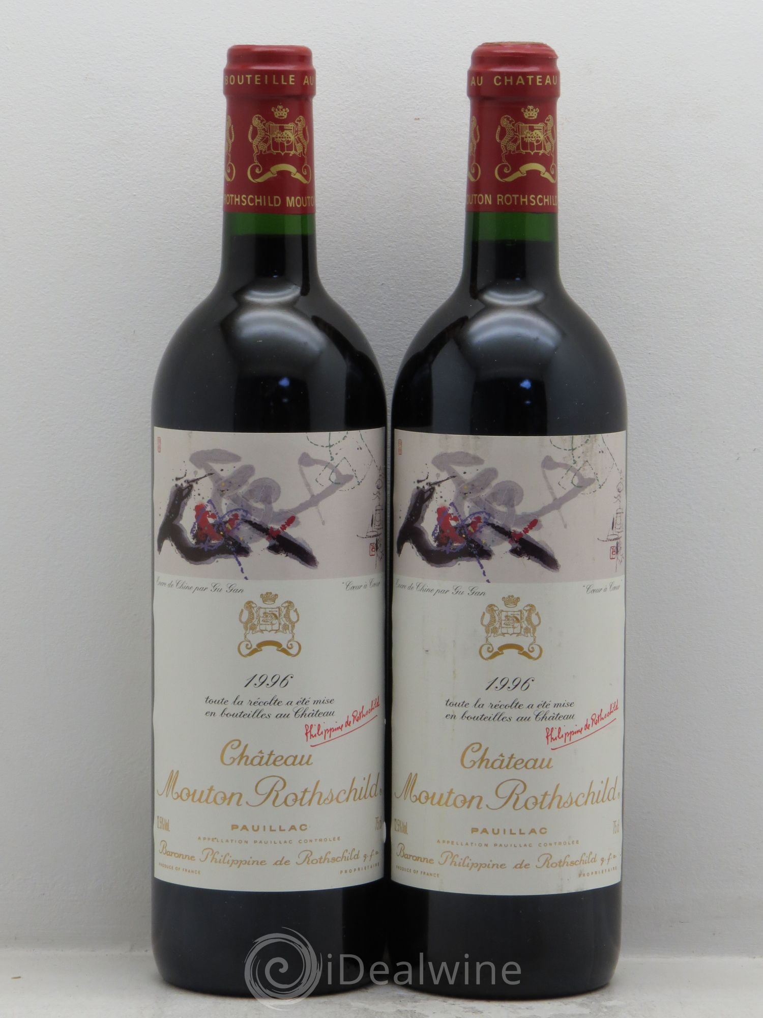 Château Mouton Rothschild 1er Grand Cru Classé 1996 - Lot de 2 bouteilles - 0