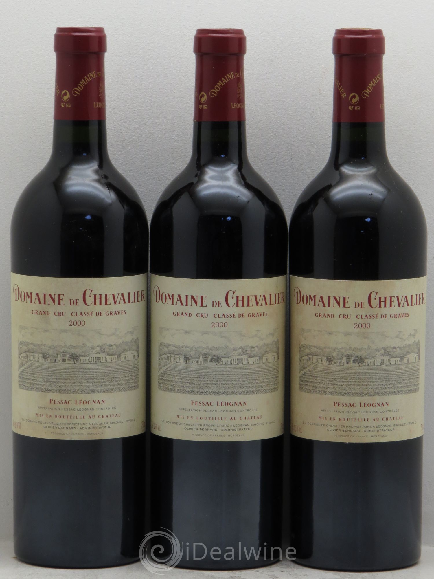 Domaine de Chevalier Cru Classé de Graves 2000 - Lot de 3 bouteilles - 0