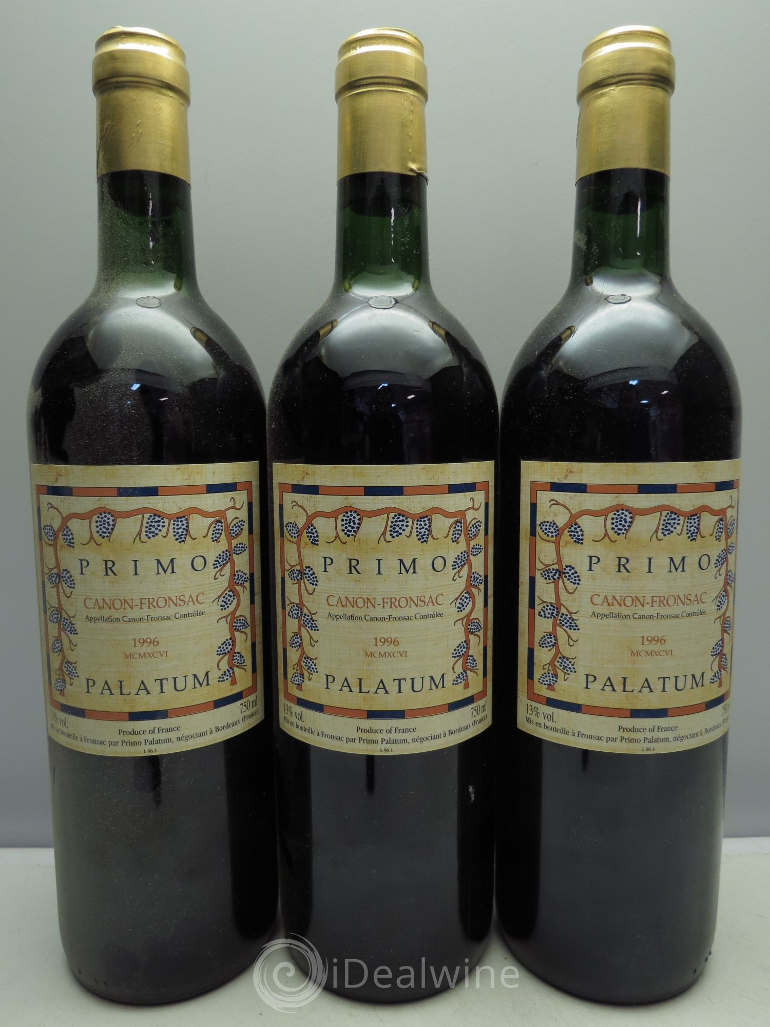 Canon-Fronsac Château Primo Palatum 1996 - Posten von 3 Flaschen - 0