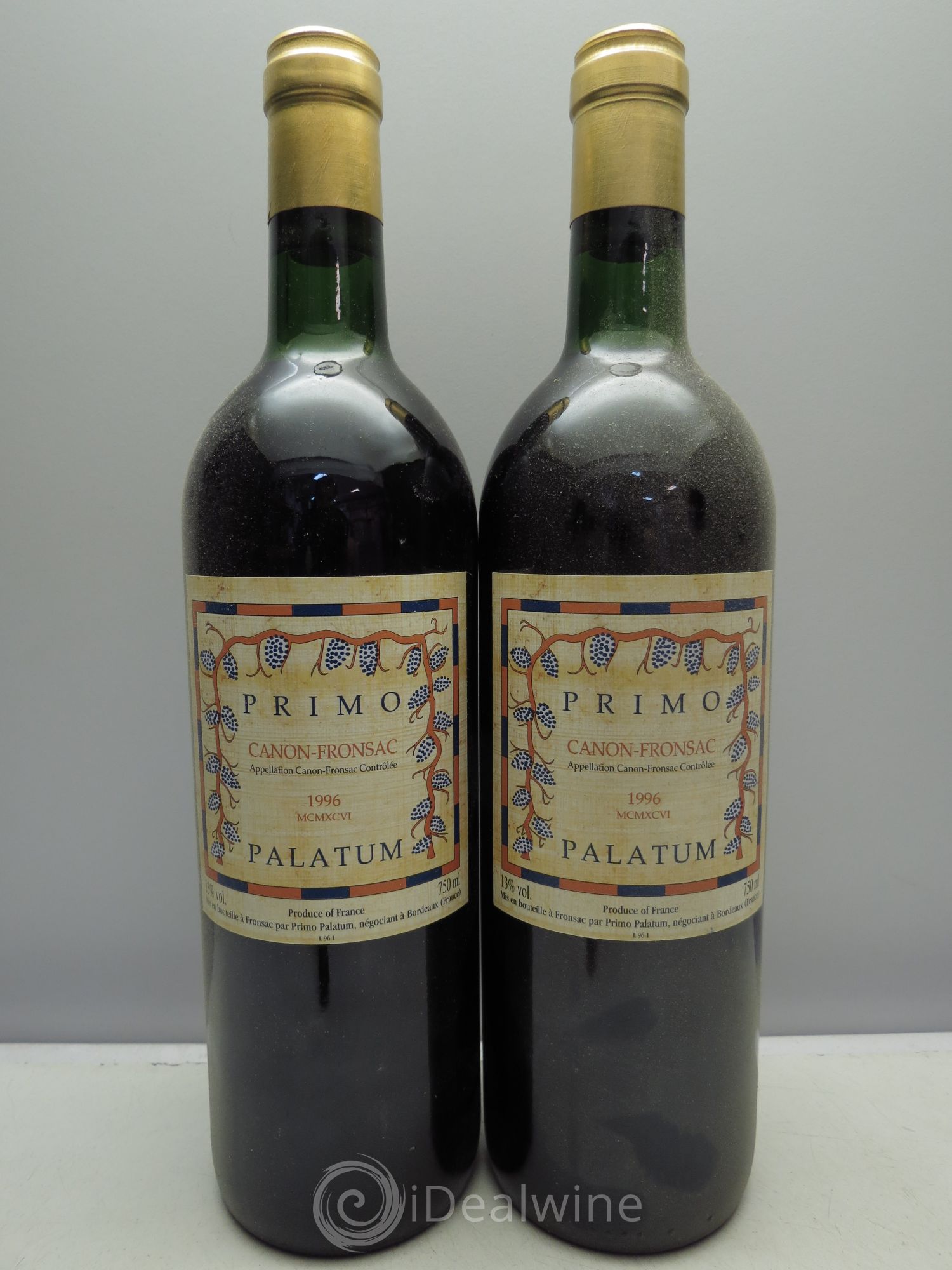 Canon-Fronsac Château Primo Palatum 1996 - Lot de 2 bouteilles - 0