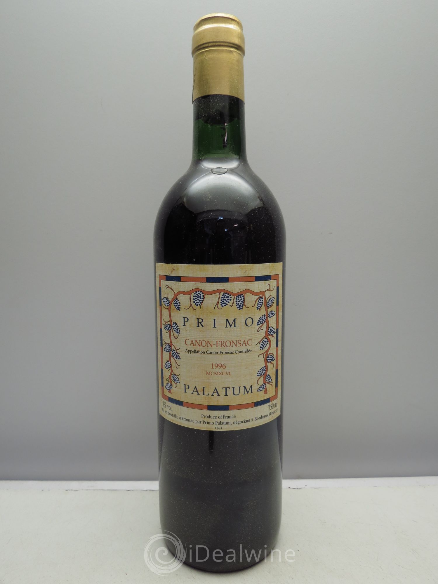 Canon-Fronsac Château Primo Palatum 1996 - Lot de 1 bouteille - 0