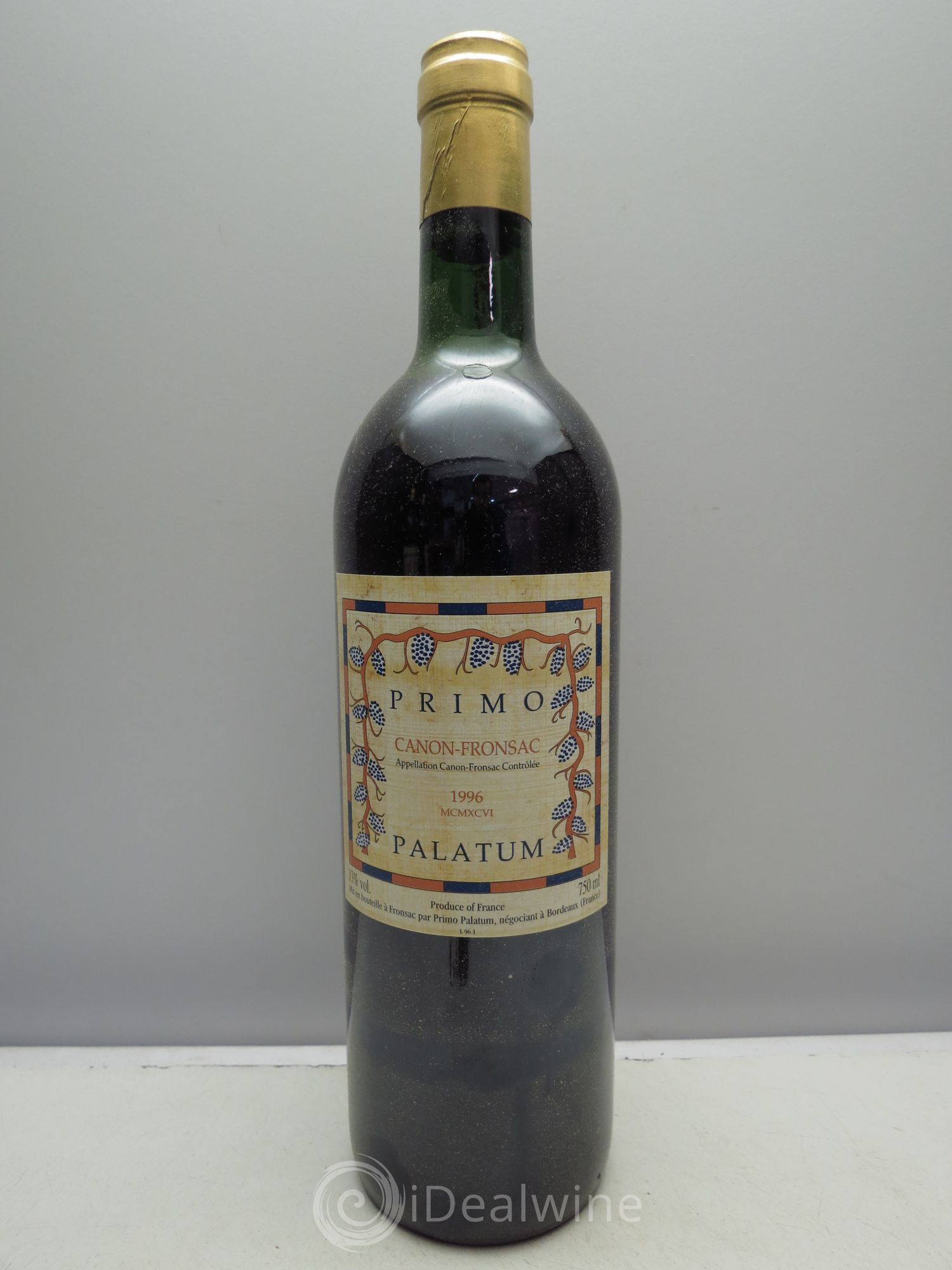 Canon-Fronsac Château Primo Palatum 1996 - Lot de 1 bouteille - 0