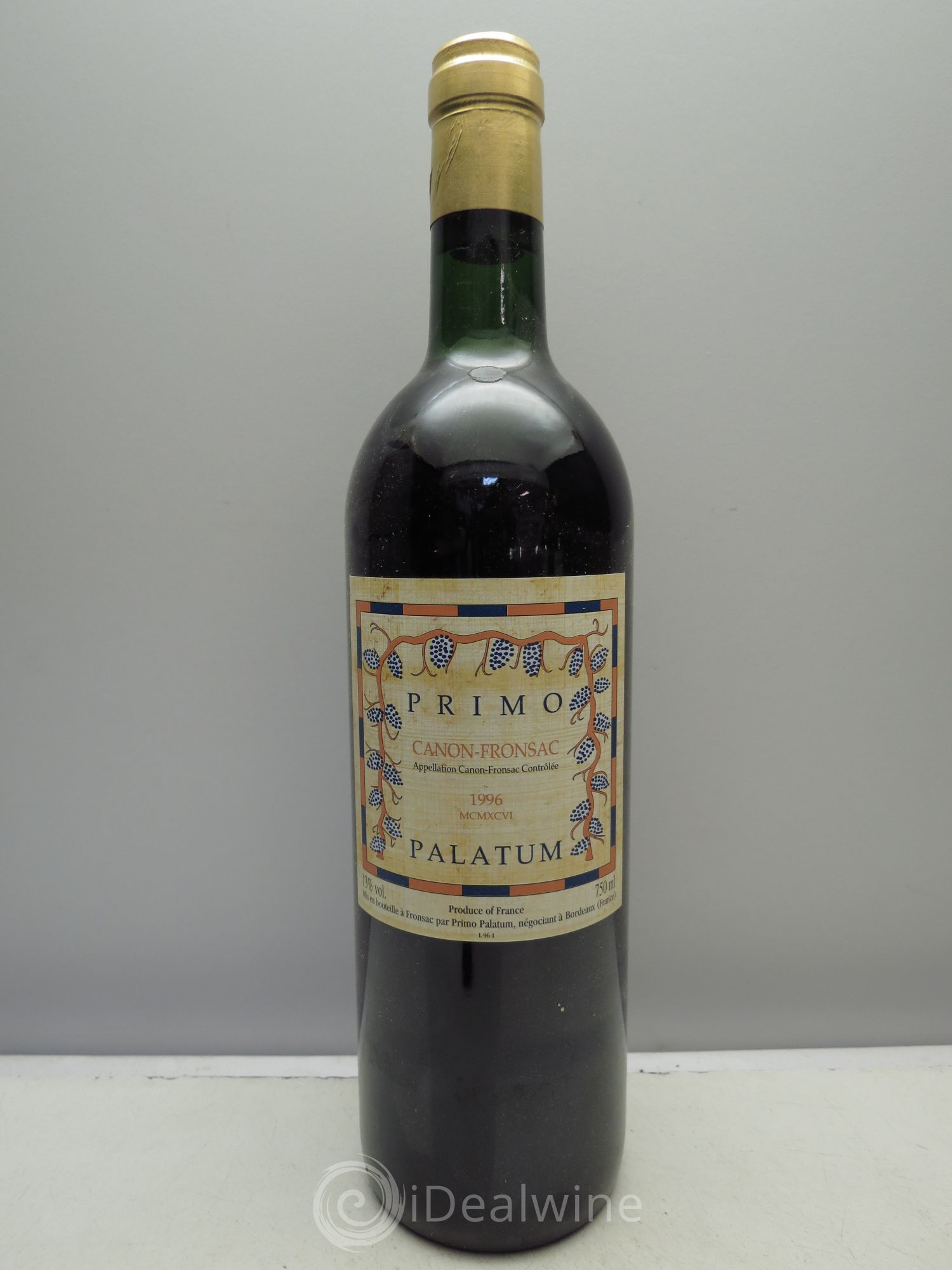 Canon-Fronsac Château Primo Palatum 1996 - Lot de 1 bouteille - 0