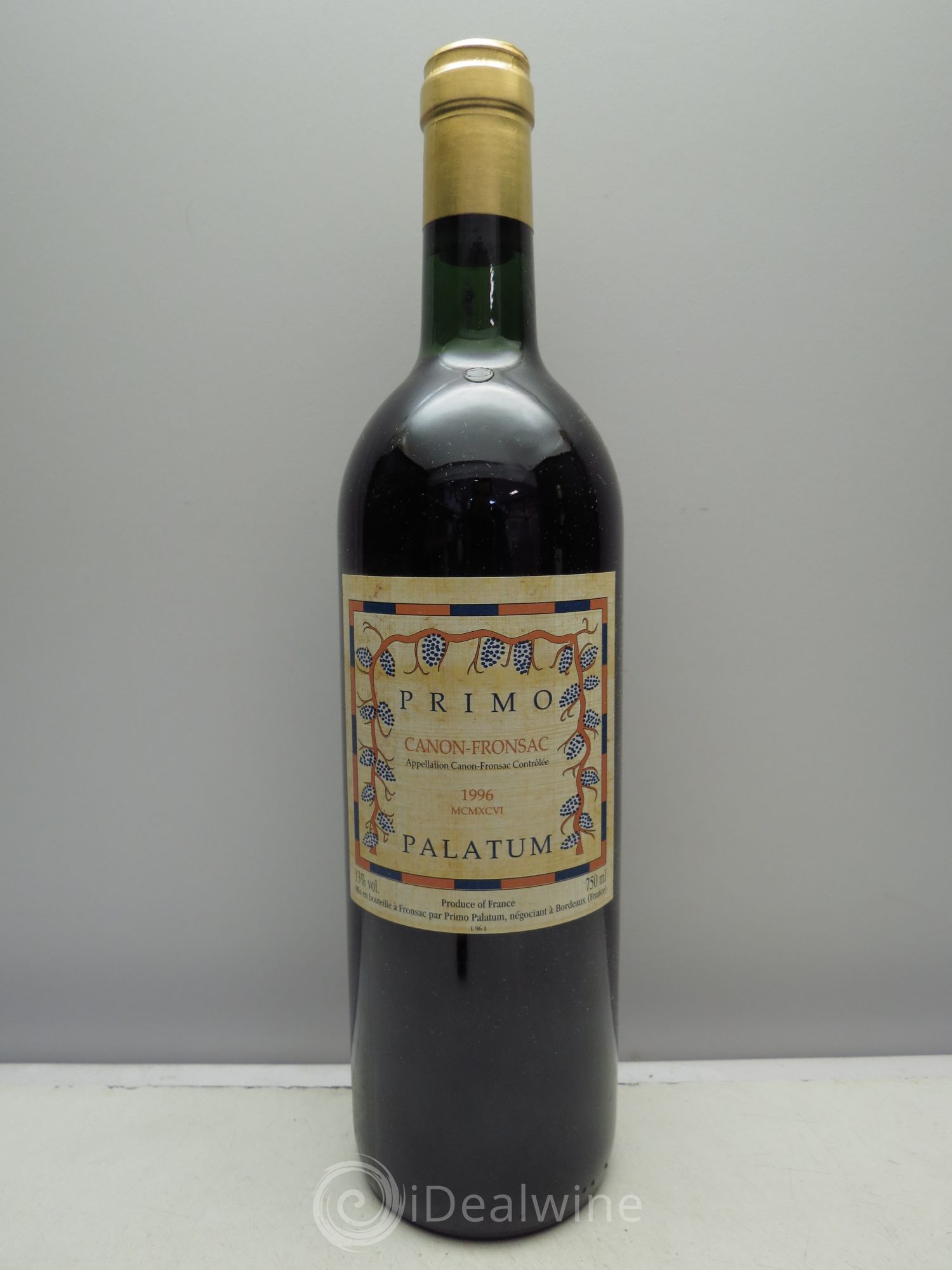 Canon-Fronsac Château Primo Palatum 1996 - Lot de 1 bouteille - 0