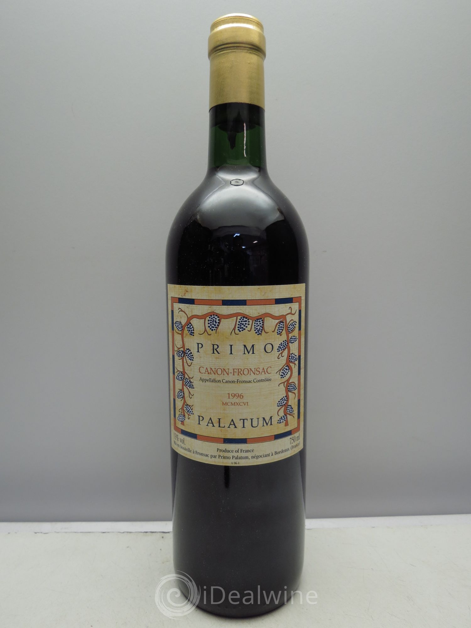 Canon-Fronsac Château Primo Palatum 1996 - Lot de 1 bouteille - 0