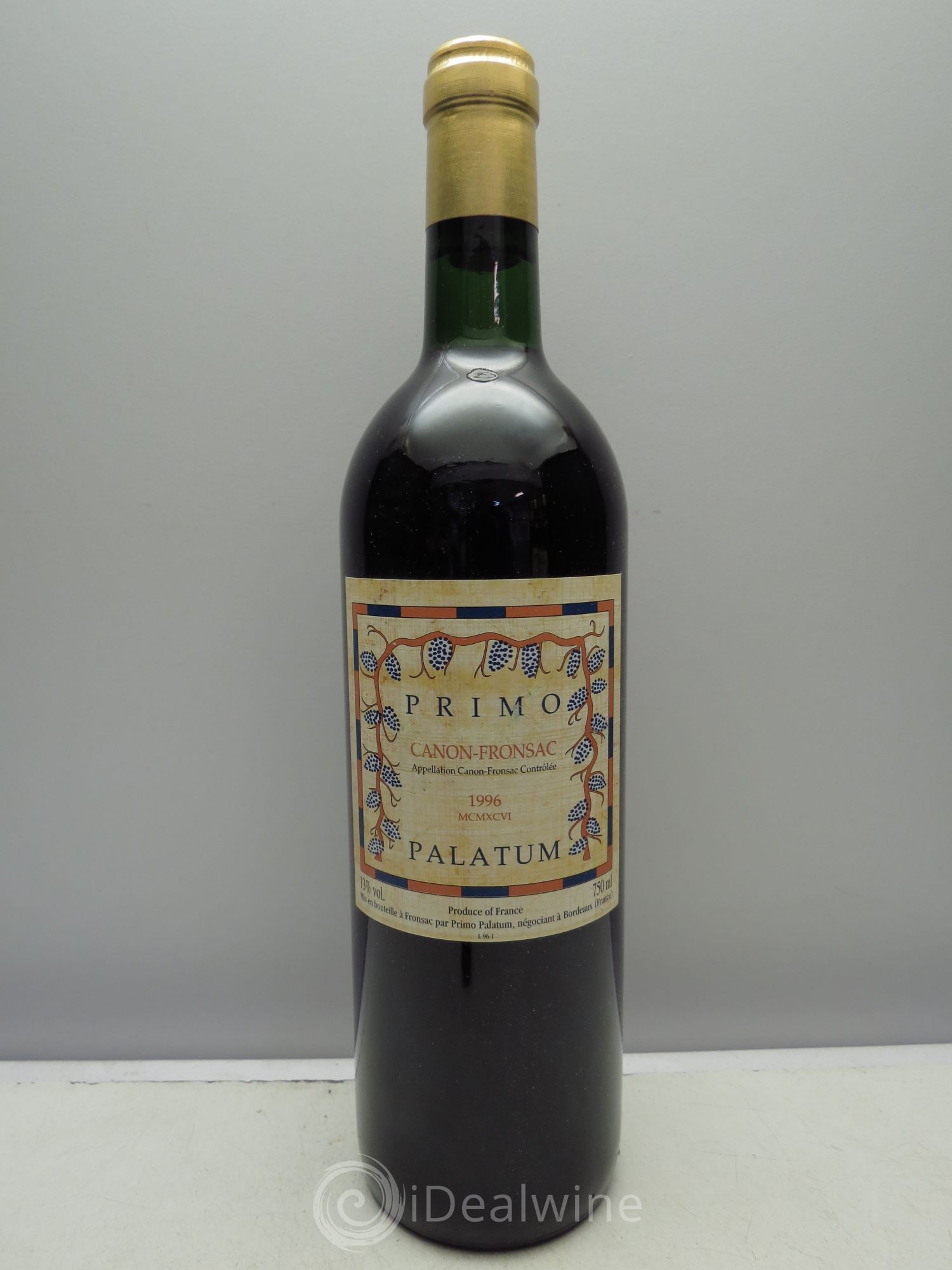 Canon-Fronsac Château Primo Palatum 1996 - Lot de 1 bouteille - 0