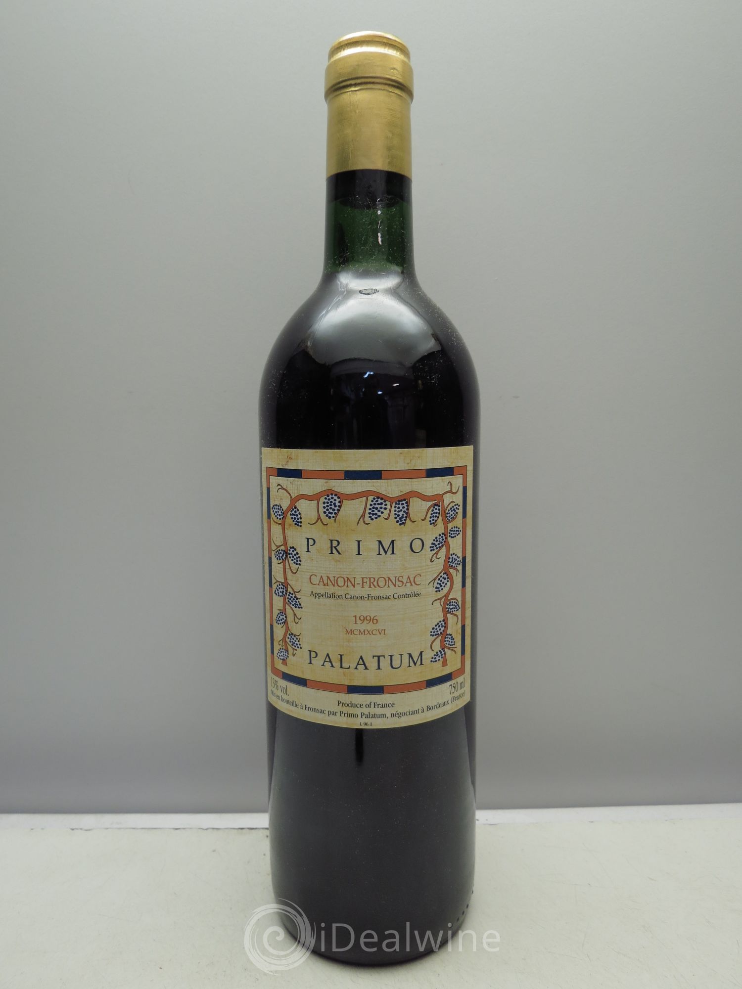 Canon-Fronsac Château Primo Palatum 1996 - Lot de 1 bouteille - 0