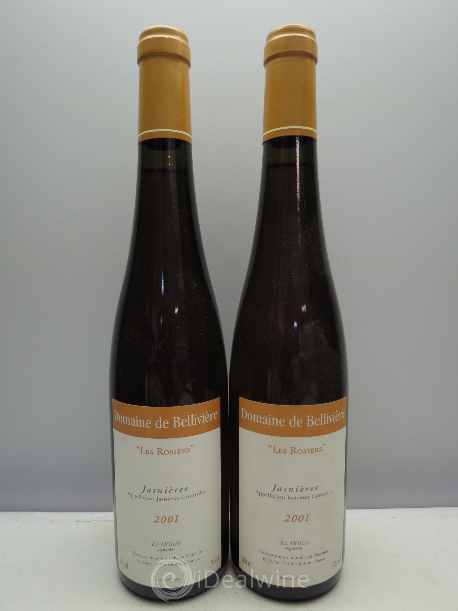 Jasnières Les Rosiers Domaine de Bellivière (50cl) 2001 - Lot de 2 bouteilles - 0