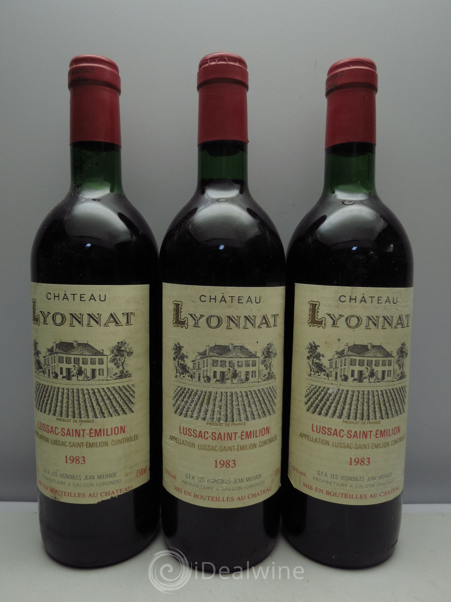 Château Lyonnat 1983 - Lot de 3 bouteilles - 0