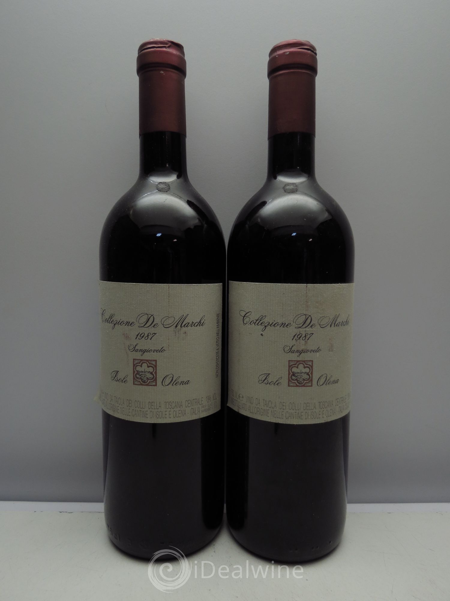 Toscana IGT Isole e Olena San Gioveto Collezione di Marchi 1987 - Posten von 2 Flaschen - 0
