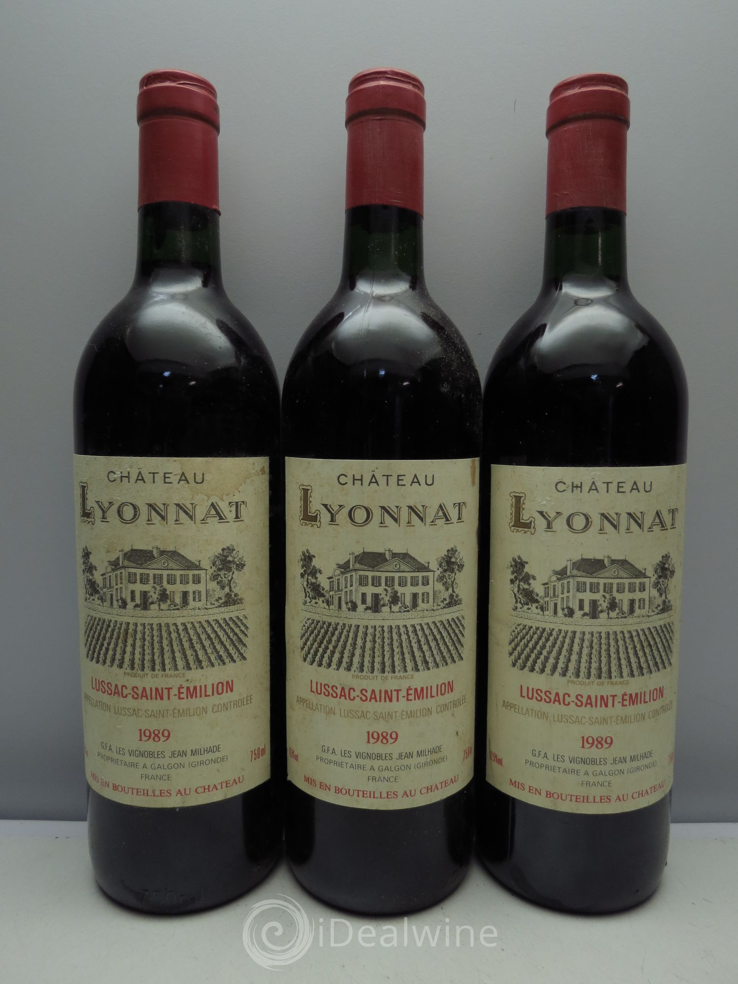 Château Lyonnat 1989 - Lot de 3 bouteilles - 0