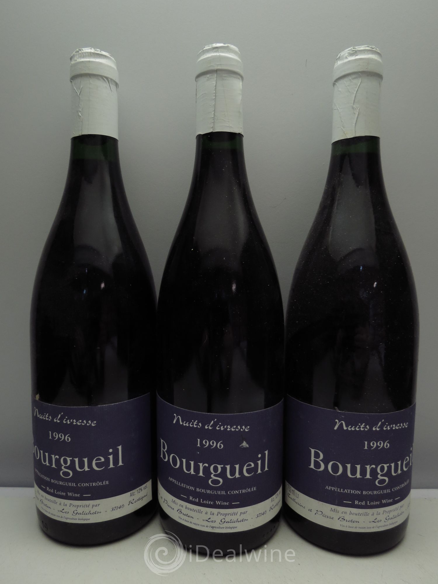 Bourgueil Nuits d'Ivresse - Pierre Breton 1996 - Posten von 3 Flaschen - 0