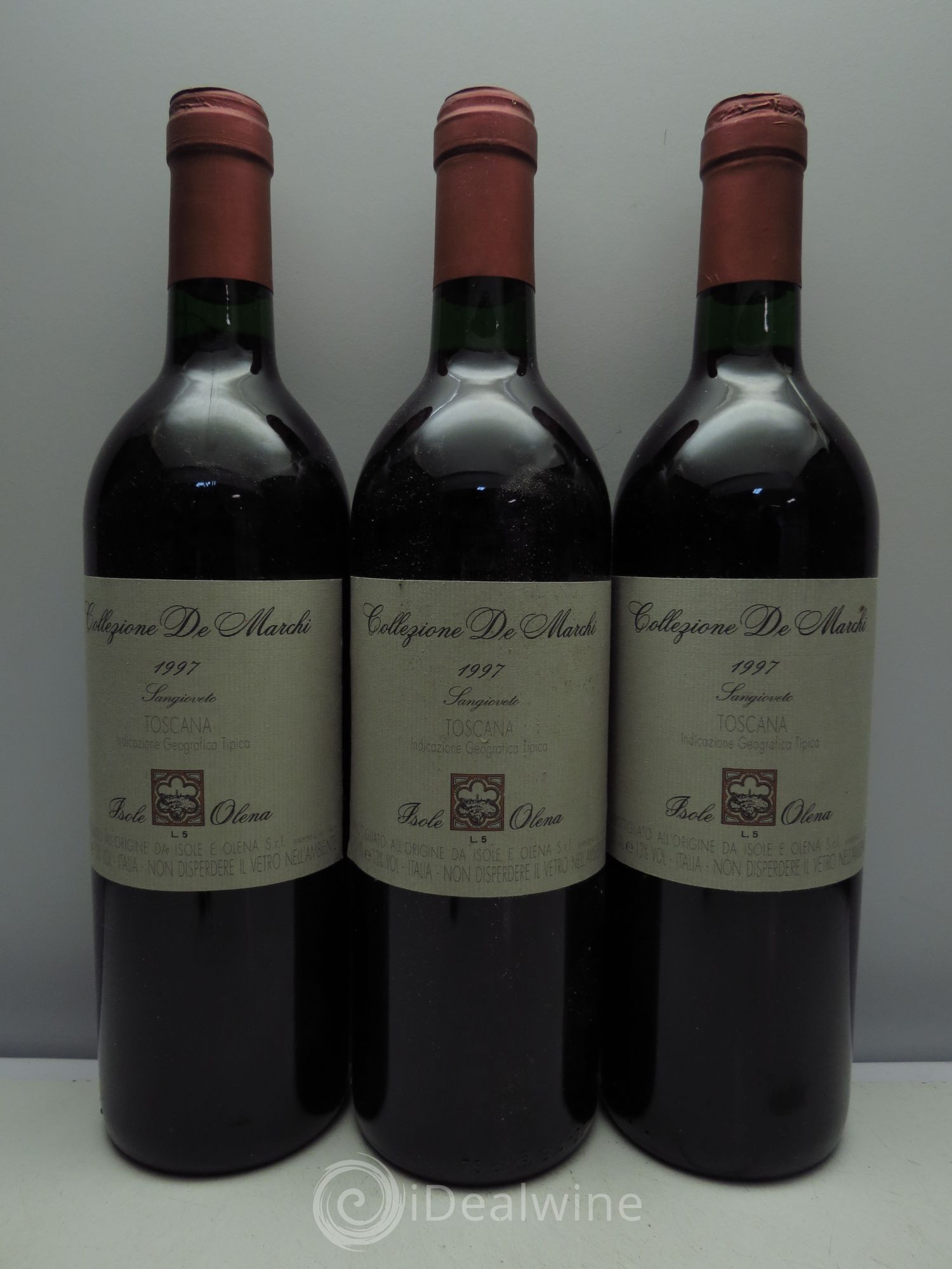 Toscana IGT Isole e Olena San Gioveto Collezione di Marchi 1997 - Posten von 3 Flaschen - 0