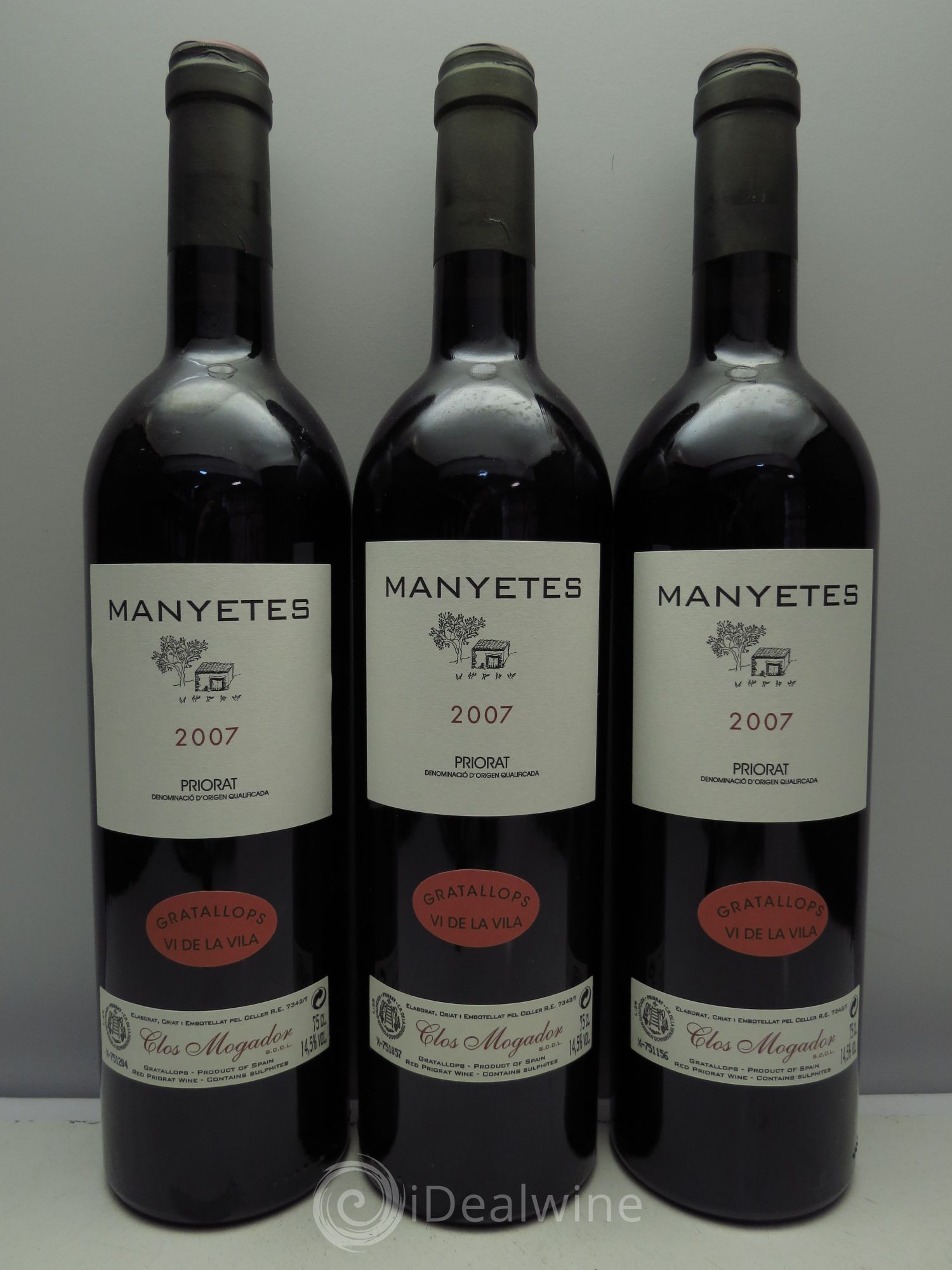 Priorat DOCA Clos Mogador Manyetes 2007 - Posten von 3 Flaschen - 0