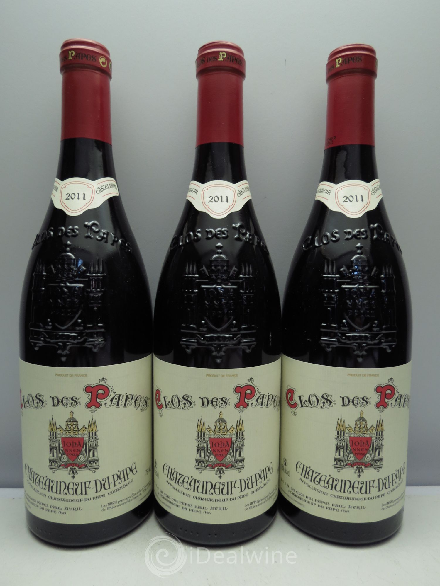 Châteauneuf-du-Pape Clos des Papes - Paul Avril 2011 - Lot de 3 bouteilles - 0