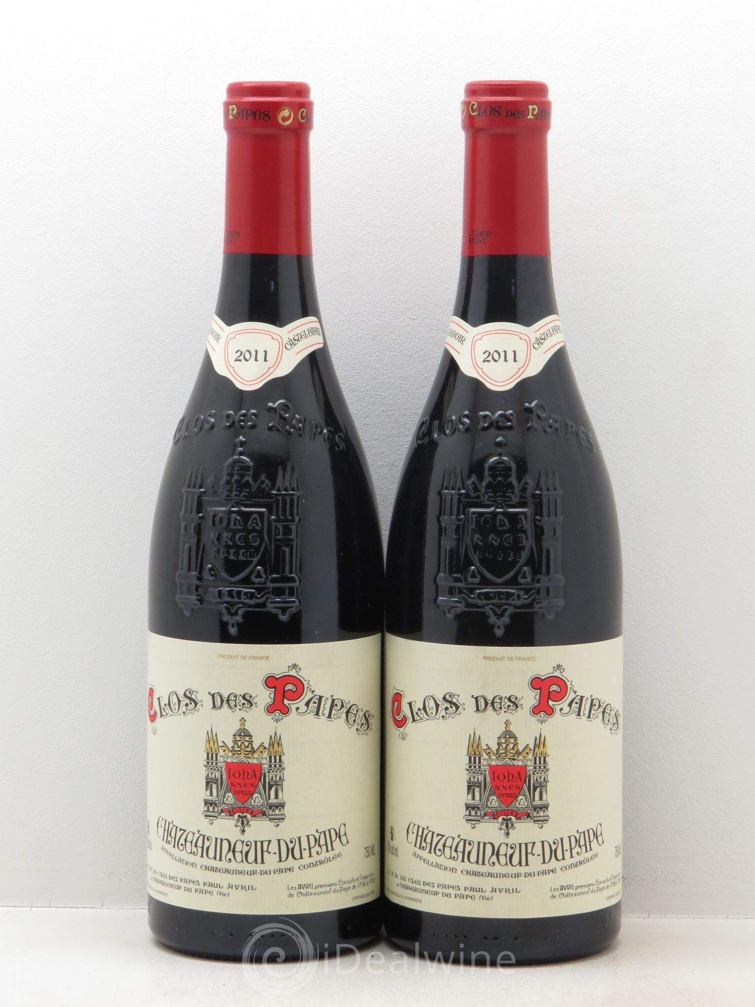 Châteauneuf-du-Pape Clos des Papes - Paul Avril 2011 - Lot de 2 bouteilles - 0