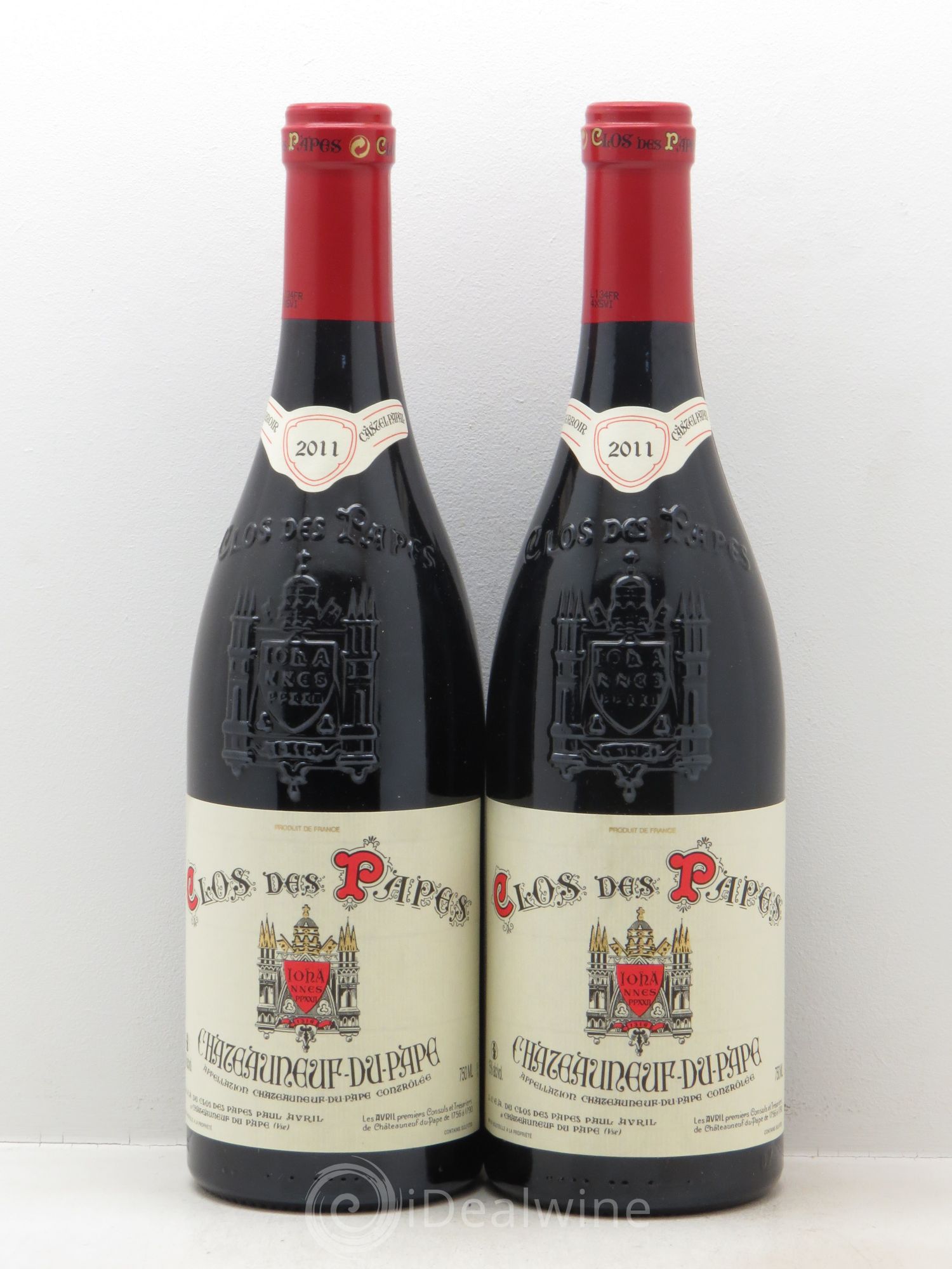 Châteauneuf-du-Pape Clos des Papes - Paul Avril 2011 - Lot de 2 bouteilles - 0