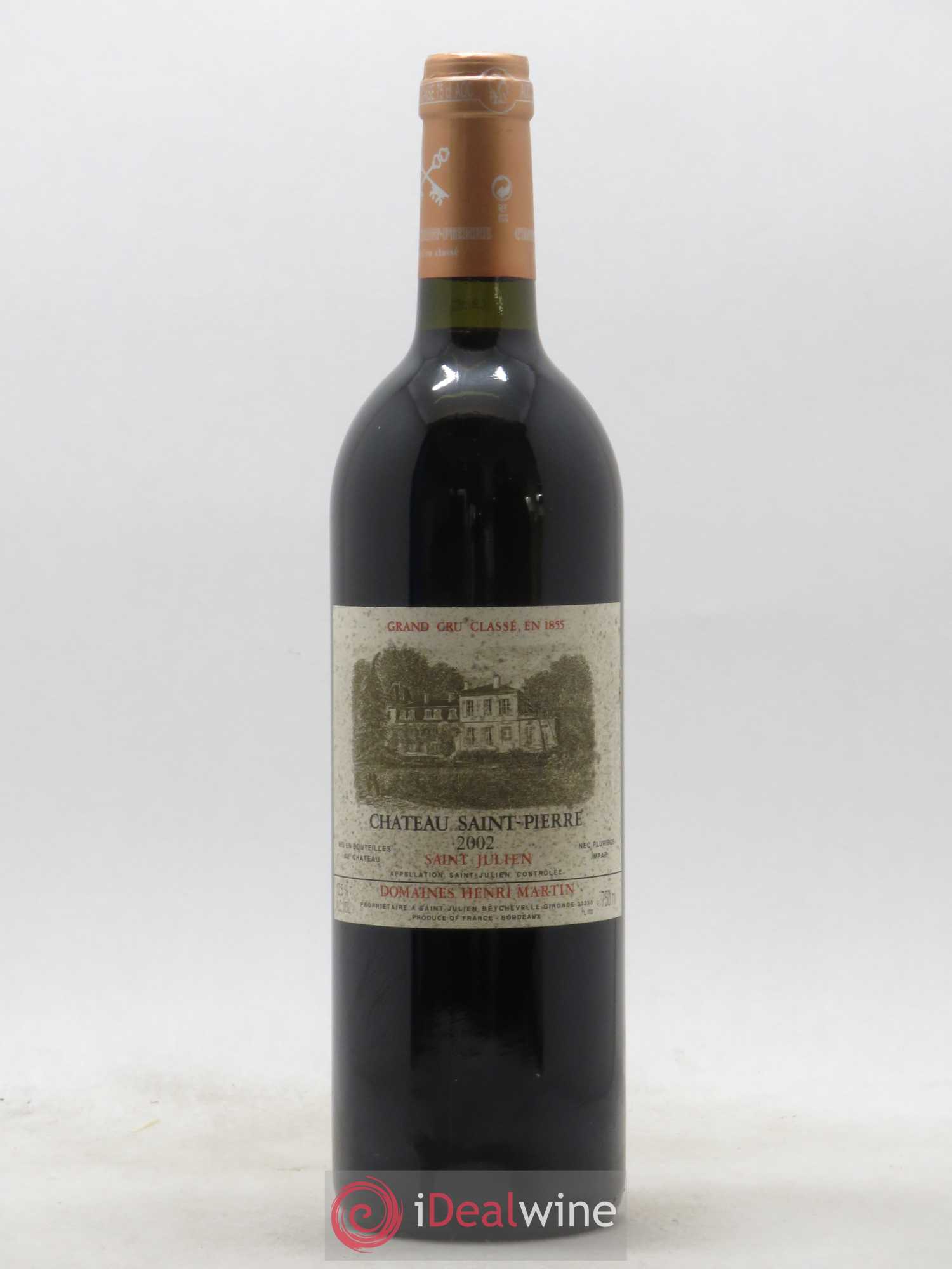 Château Saint-Pierre 4ème Grand Cru Classé 2002 - Lot de 1 bouteille - 0