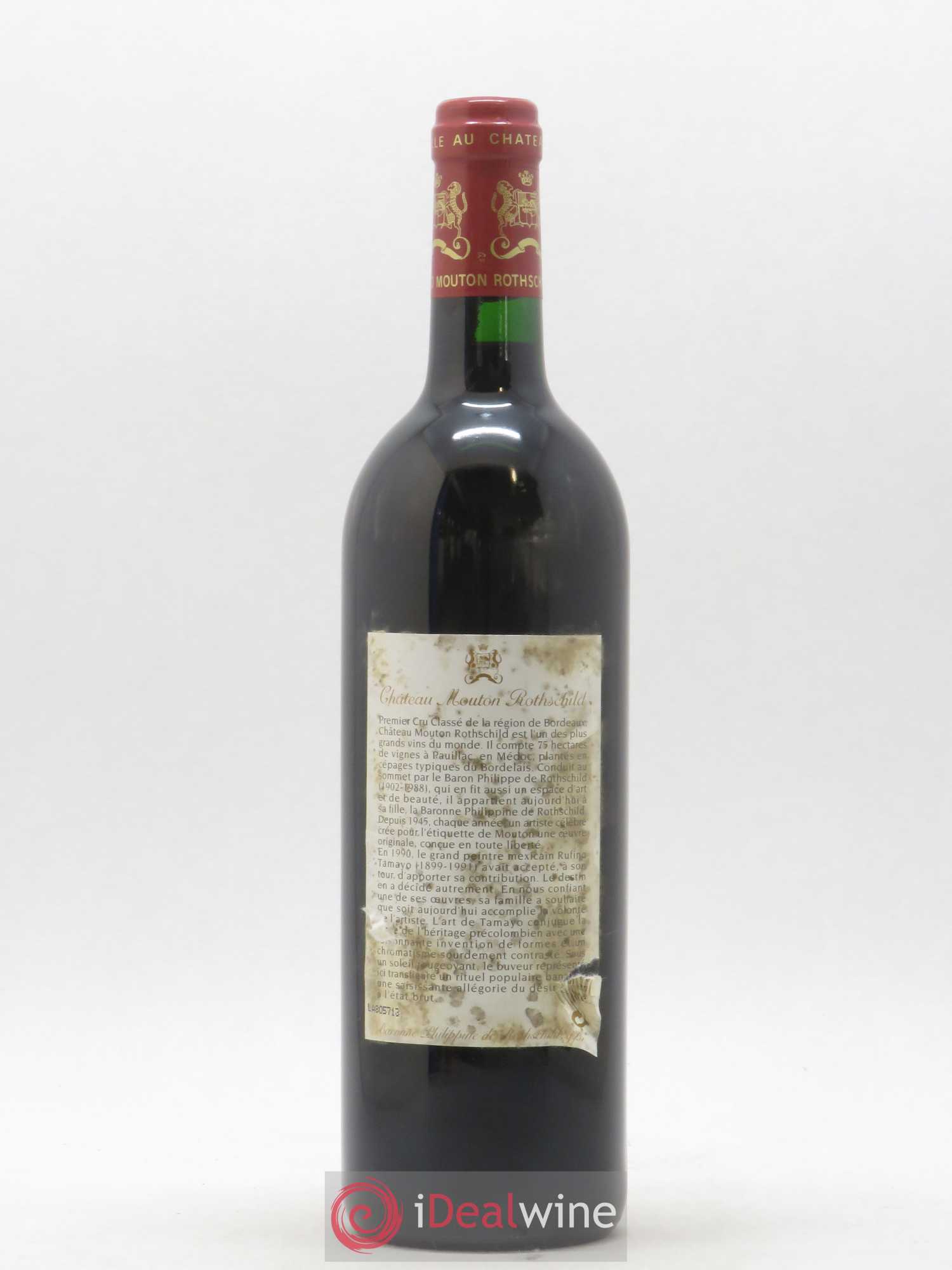 Château Mouton Rothschild 1er Grand Cru Classé 1998 - Lot de 1 bouteille - 1