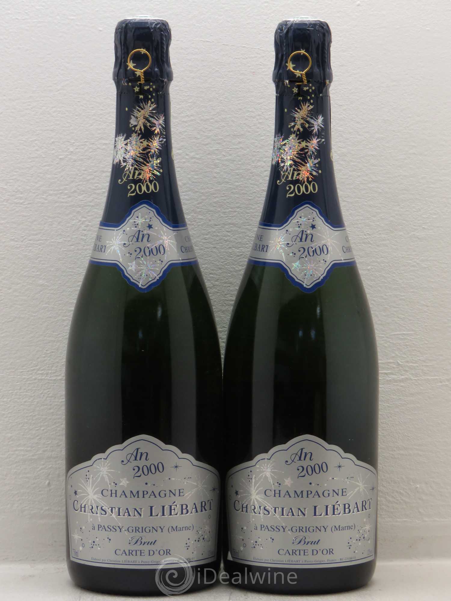 Champagne Carte d'or Christian Liebard 2000 - Posten von 2 Flaschen - 0