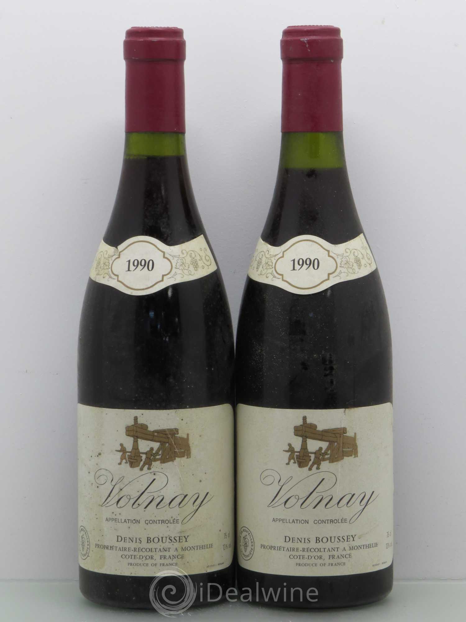 Volnay Denis Boussey (sans prix de réserve) 1990 - Posten von 2 Flaschen - 0