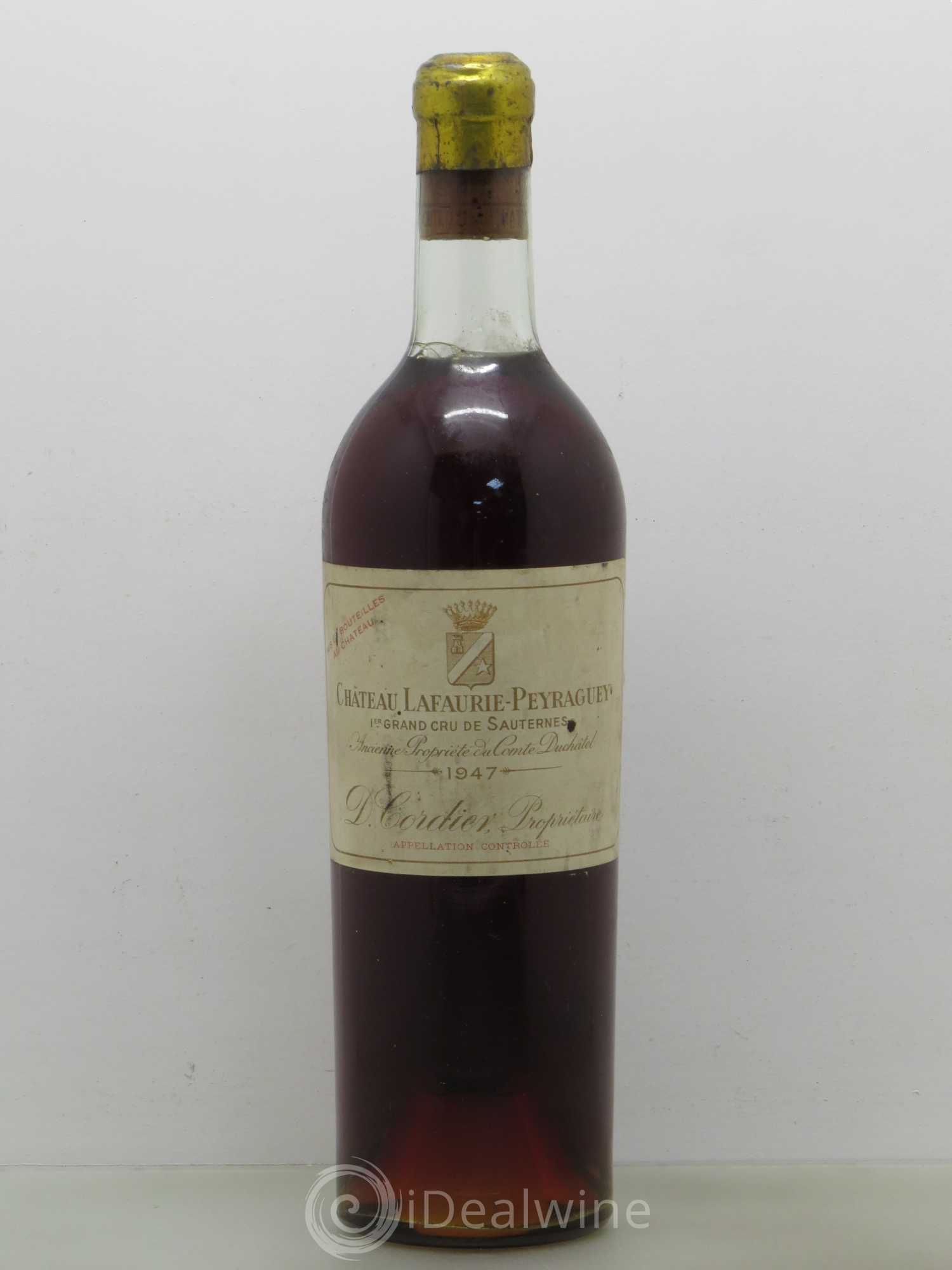 Château Lafaurie-Peyraguey 1er Grand Cru Classé 1947 - Lotto di 1 bottiglia - 0