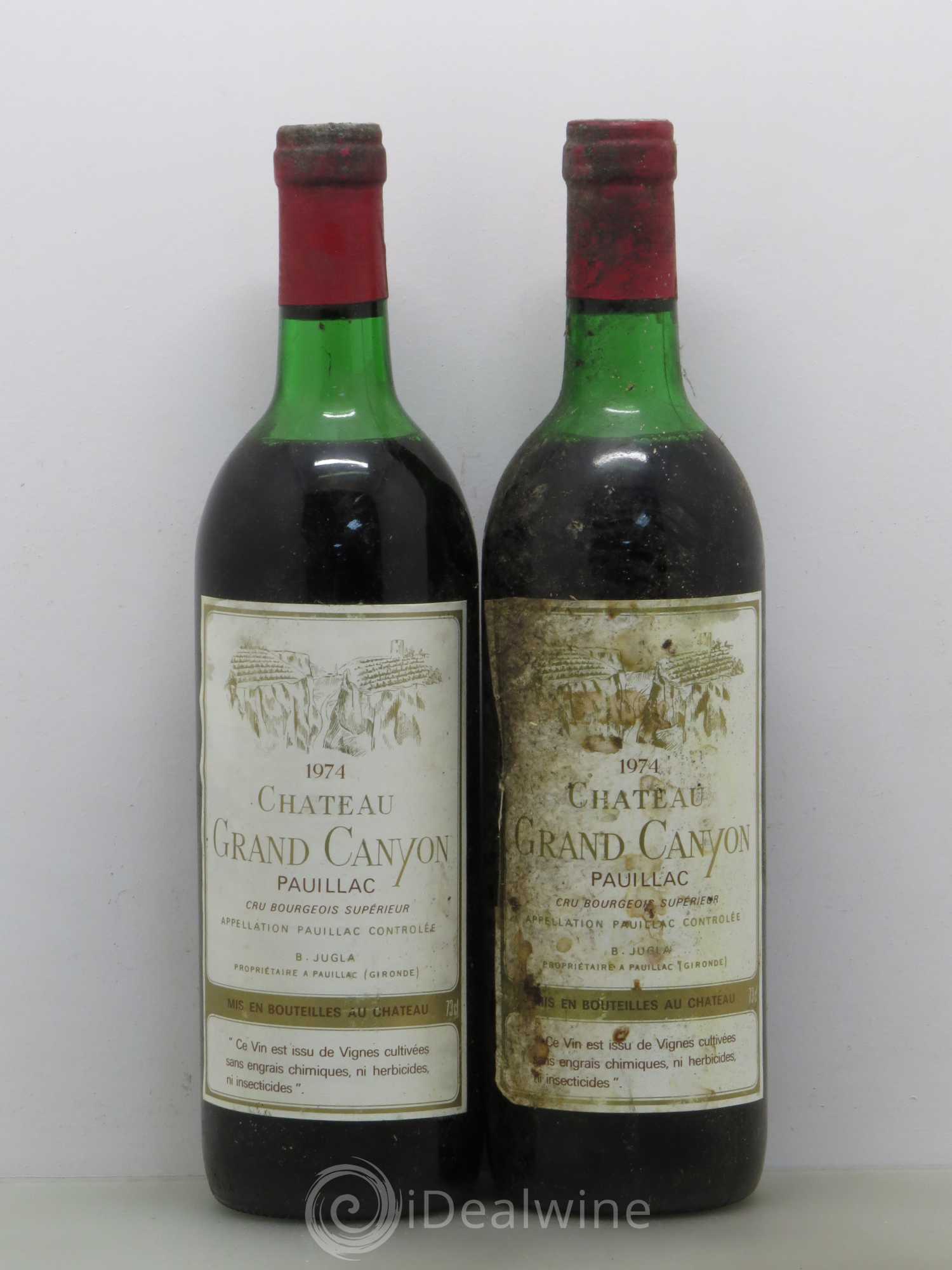 Pauillac Grand Canyon (sans prix de réserve) 1974 - Posten von 2 Flaschen - 0