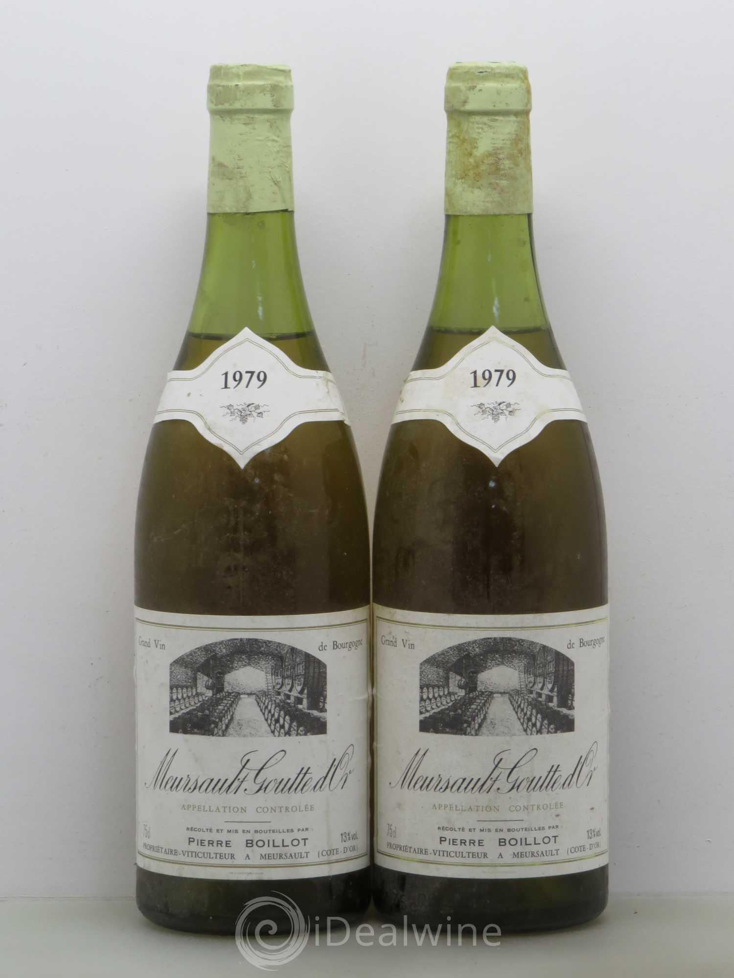 Meursault 1er Cru Goutte d'or - Pierre Boillot 1979 - Posten von 2 Flaschen - 0