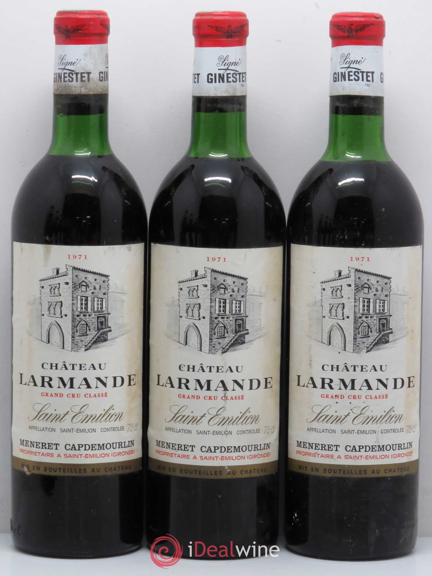 Château Larmande Grand Cru Classé 1971 - Lot de 6 bouteilles - 1