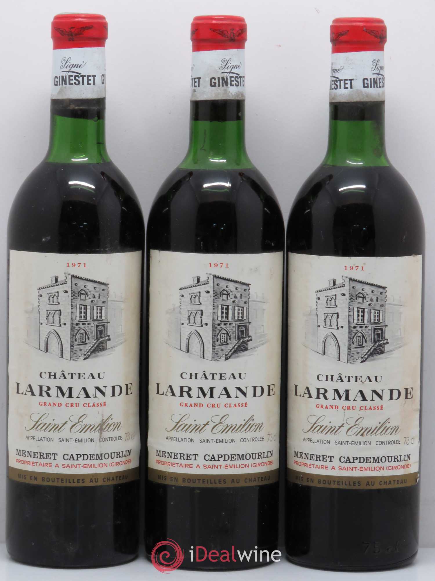 Château Larmande Grand Cru Classé 1971 - Lot de 6 bouteilles - 2