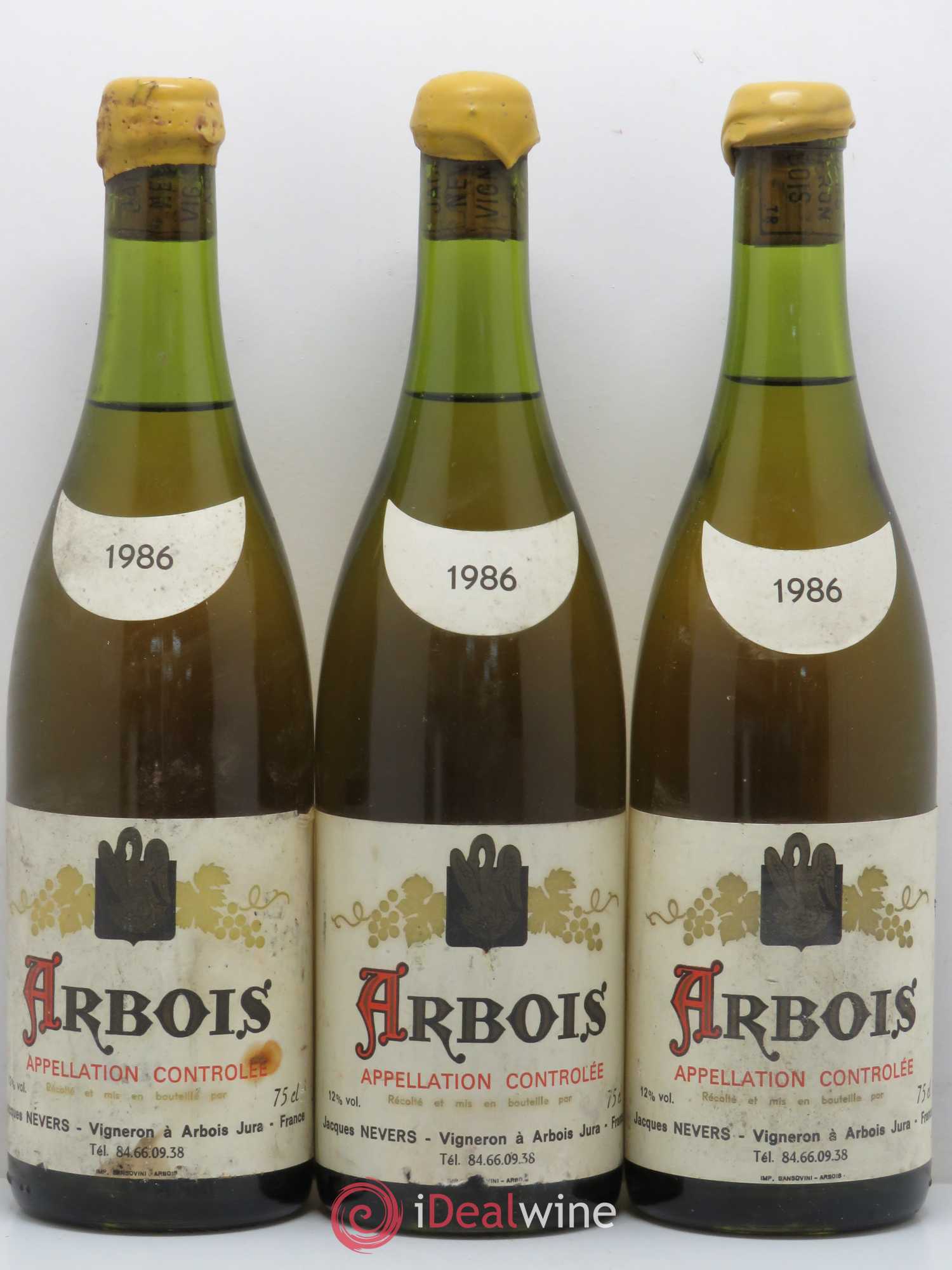 Arbois Domaine Jacques Nevers 1986 - Posten von 3 Flaschen - 0
