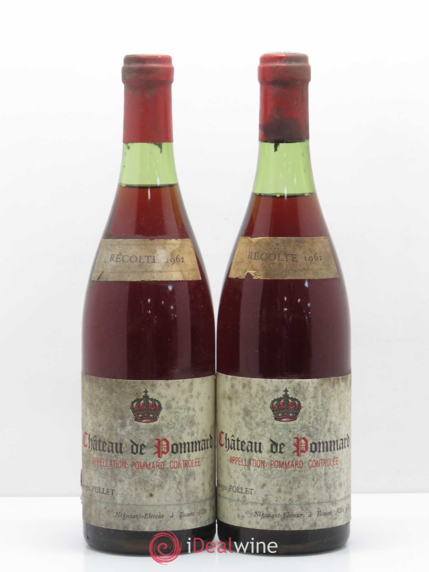 Pommard Georges Pollet 1962 - Lot de 2 bouteilles - 0