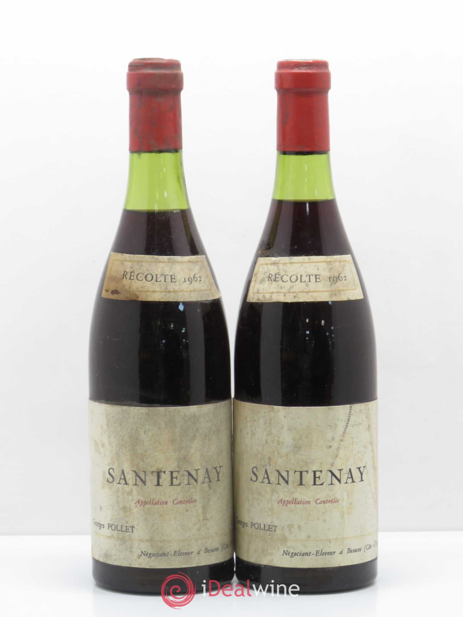 Santenay Georges Pollet 1962 - Lot de 2 bouteilles - 0
