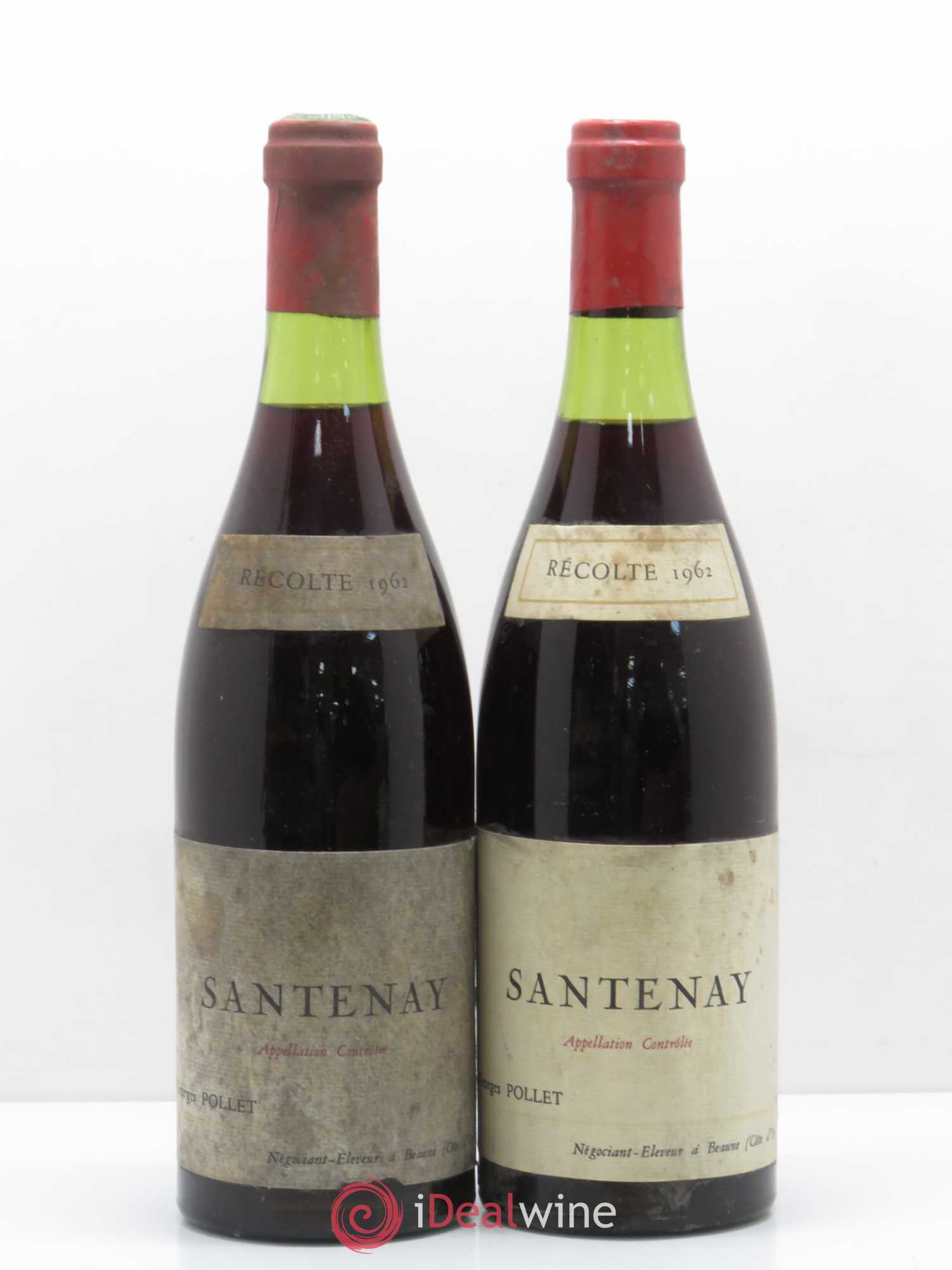 Santenay Georges Pollet 1962 - Lot de 2 bouteilles - 0