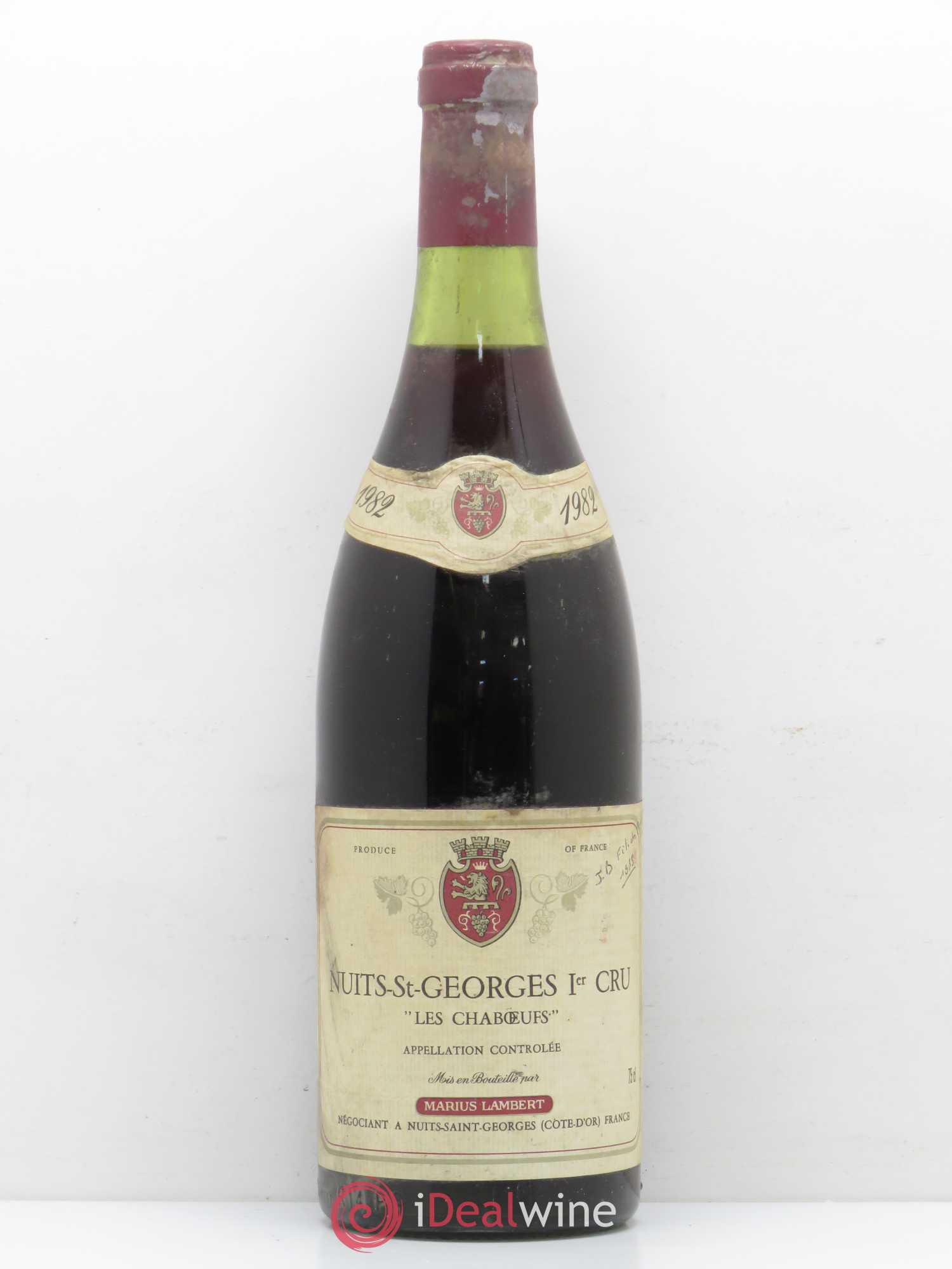 Nuits-Saint-Georges 1er Cru Les Chaboeufs Marius Lambert 1982 - Posten von 1 Flasche - 0
