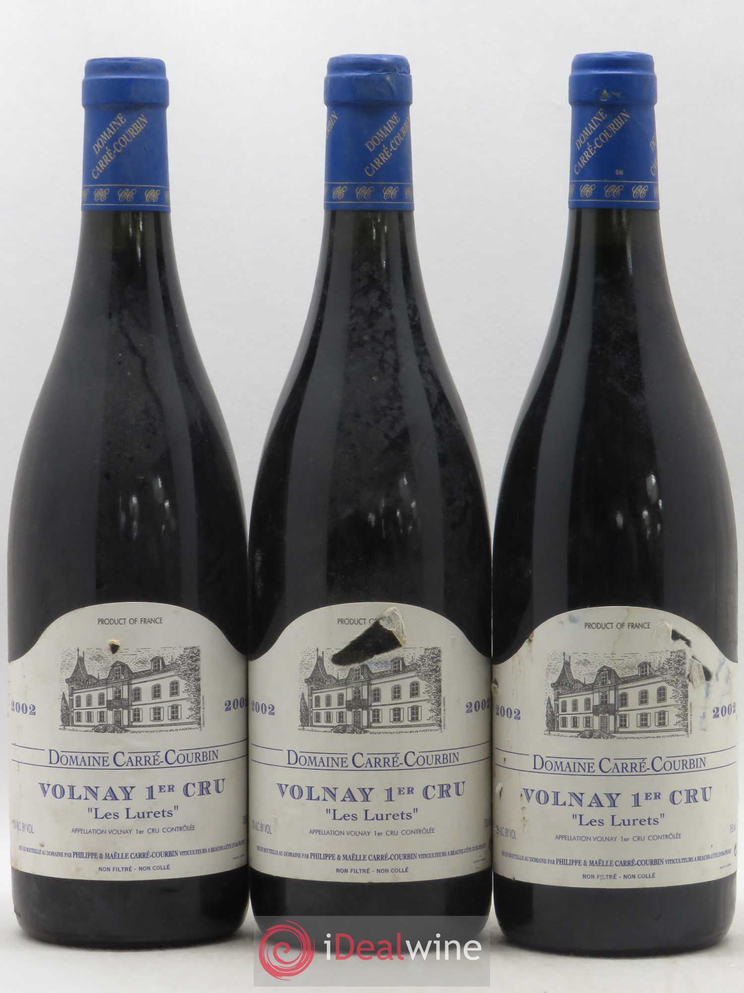 Volnay 1er Cru Les Lurets Domaine Carrecourbin 2002 - Posten von 3 Flaschen - 0