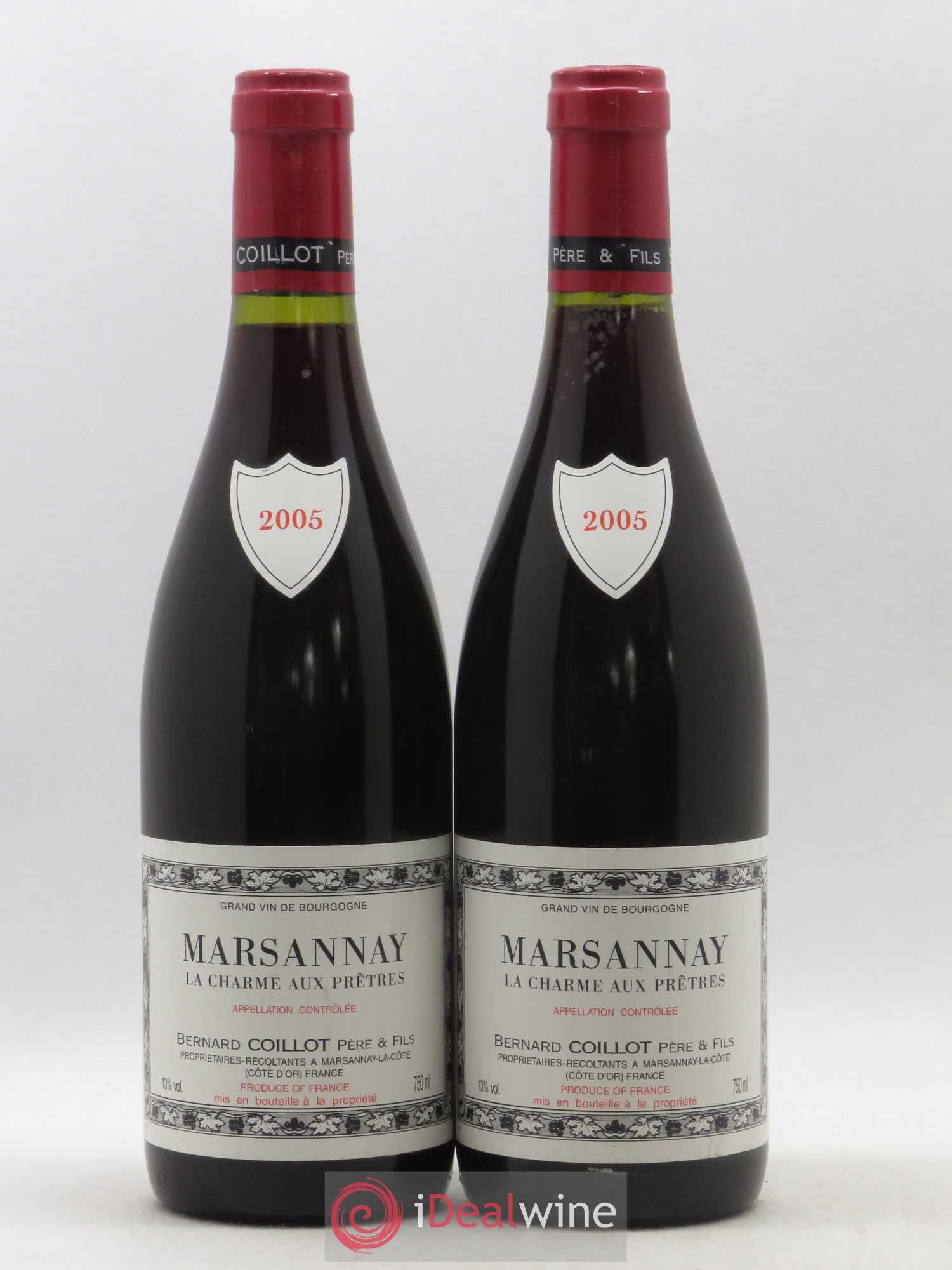 Marsannay La Charmes aux Pretres Bernard Coillot Père et Fils 2005 - Posten von 2 Flaschen - 0