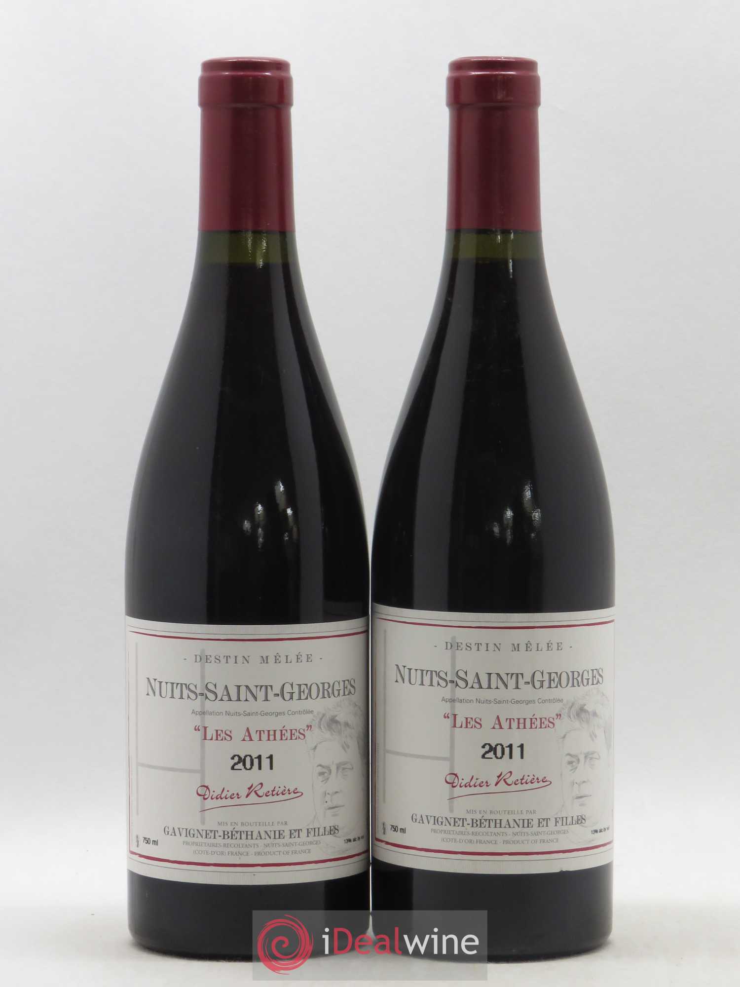 Nuits-Saint-Georges Les Athées Gavignet Bethanie et Filles (sans prix de réserve) 2011 - Posten von 2 Flaschen - 0