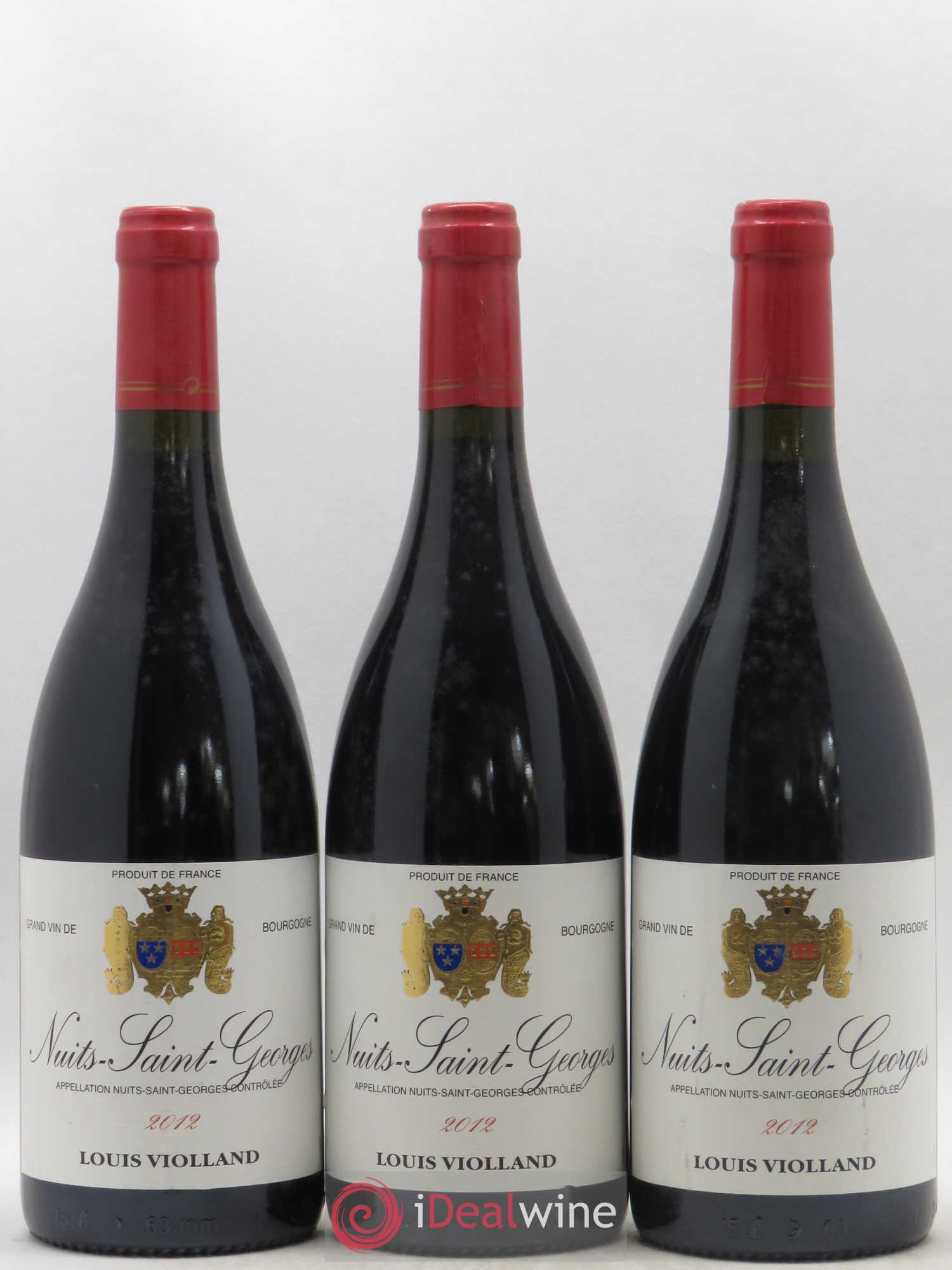 Nuits-Saint-Georges Louis Violland 2012 - Lot de 3 bouteilles - 0