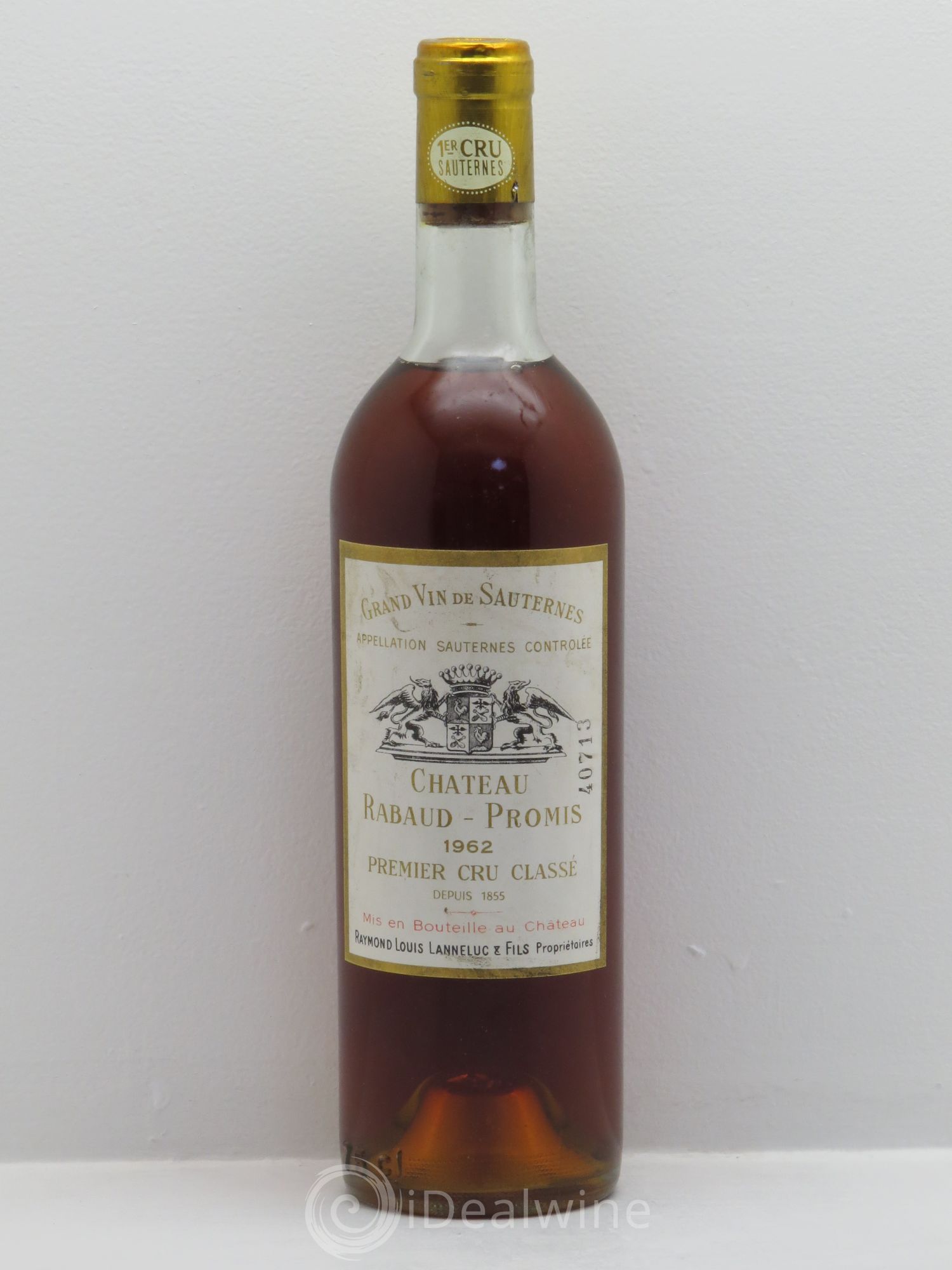 Château Rabaud Promis 1er Grand Cru Classé 1962 - Posten von 1 Flasche - 0
