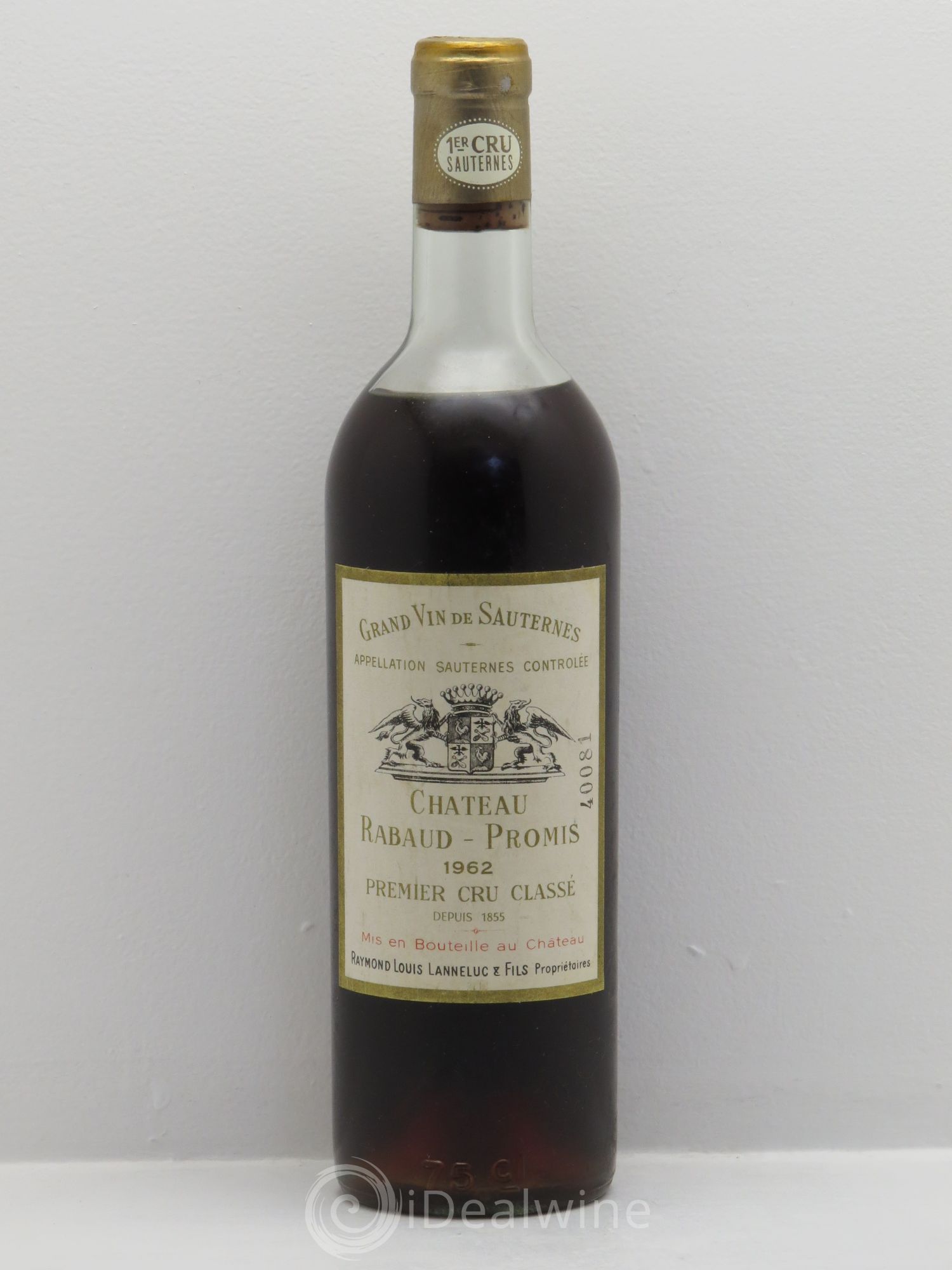 Château Rabaud Promis 1er Grand Cru Classé 1962 - Posten von 1 Flasche - 0