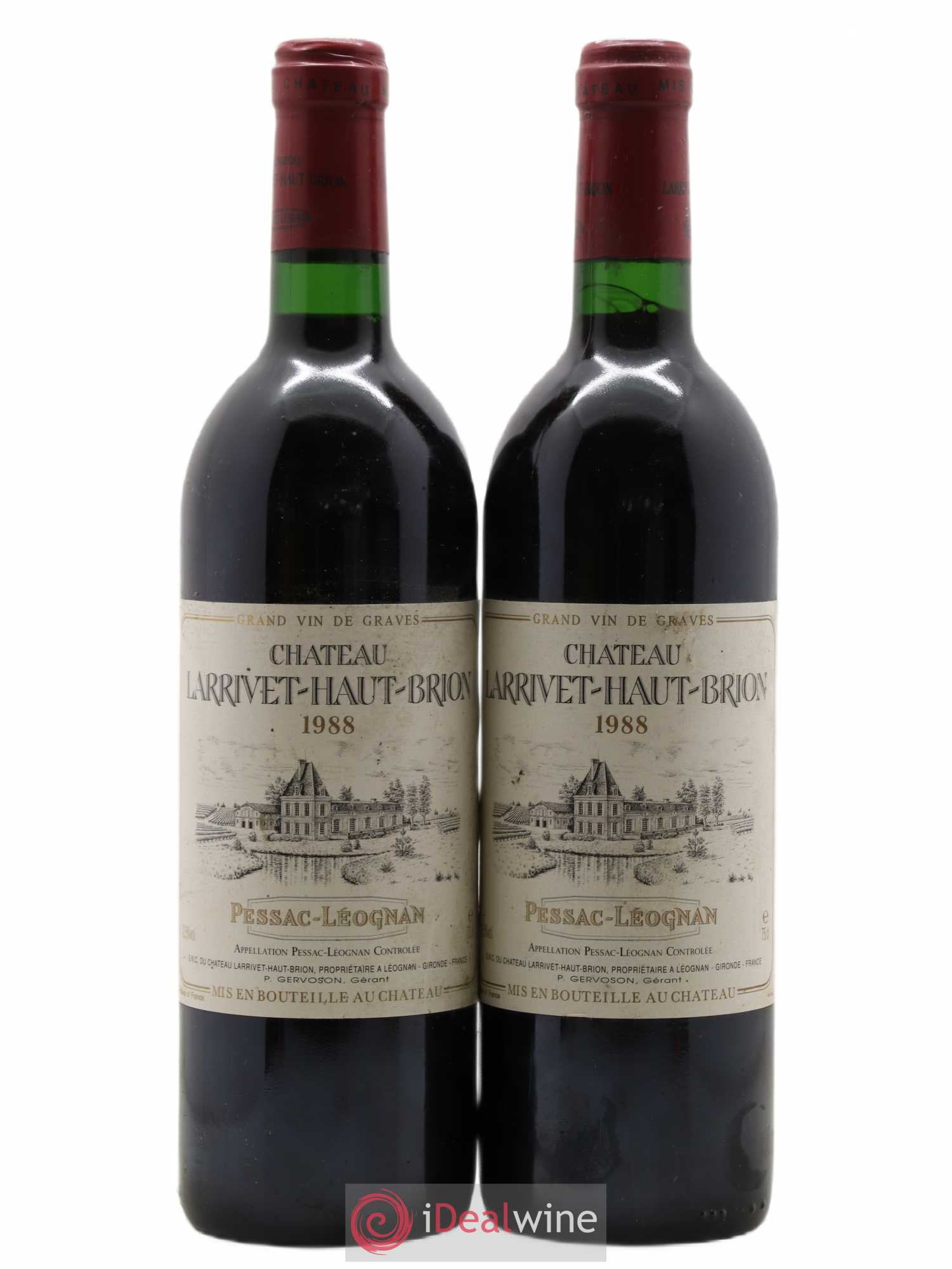 Château Larrivet Haut-Brion 1988 - Lot de 2 bouteilles - 0