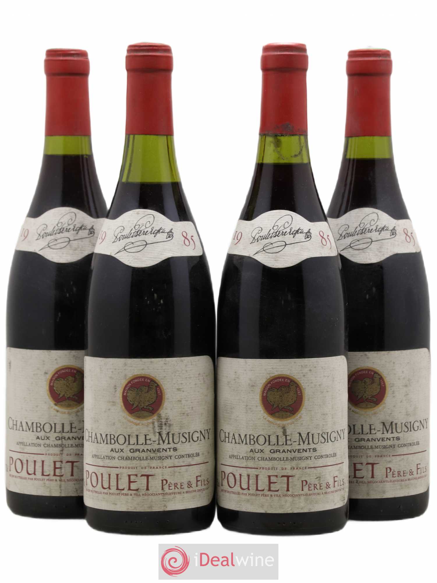 Chambolle-Musigny Aux Granvents Poulet Père Et Fils 1985 - Posten von 4 Flaschen - 0