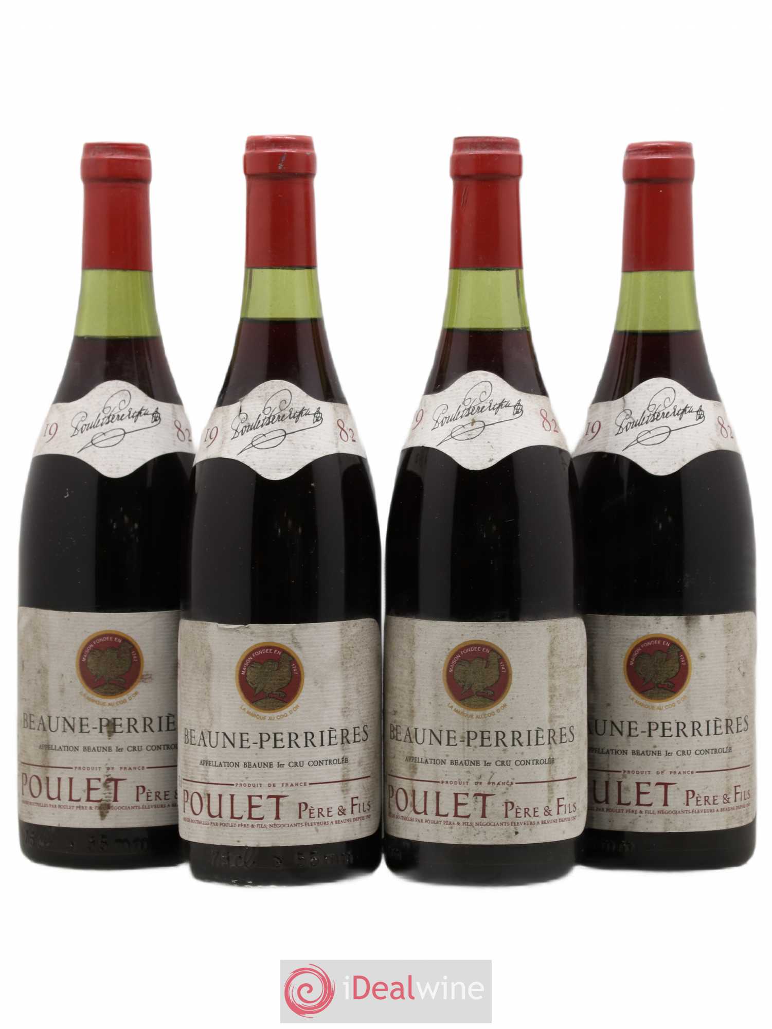 Beaune 1er Cru Perrières Poulet Père Et Fils 1982 - Posten von 4 Flaschen - 0