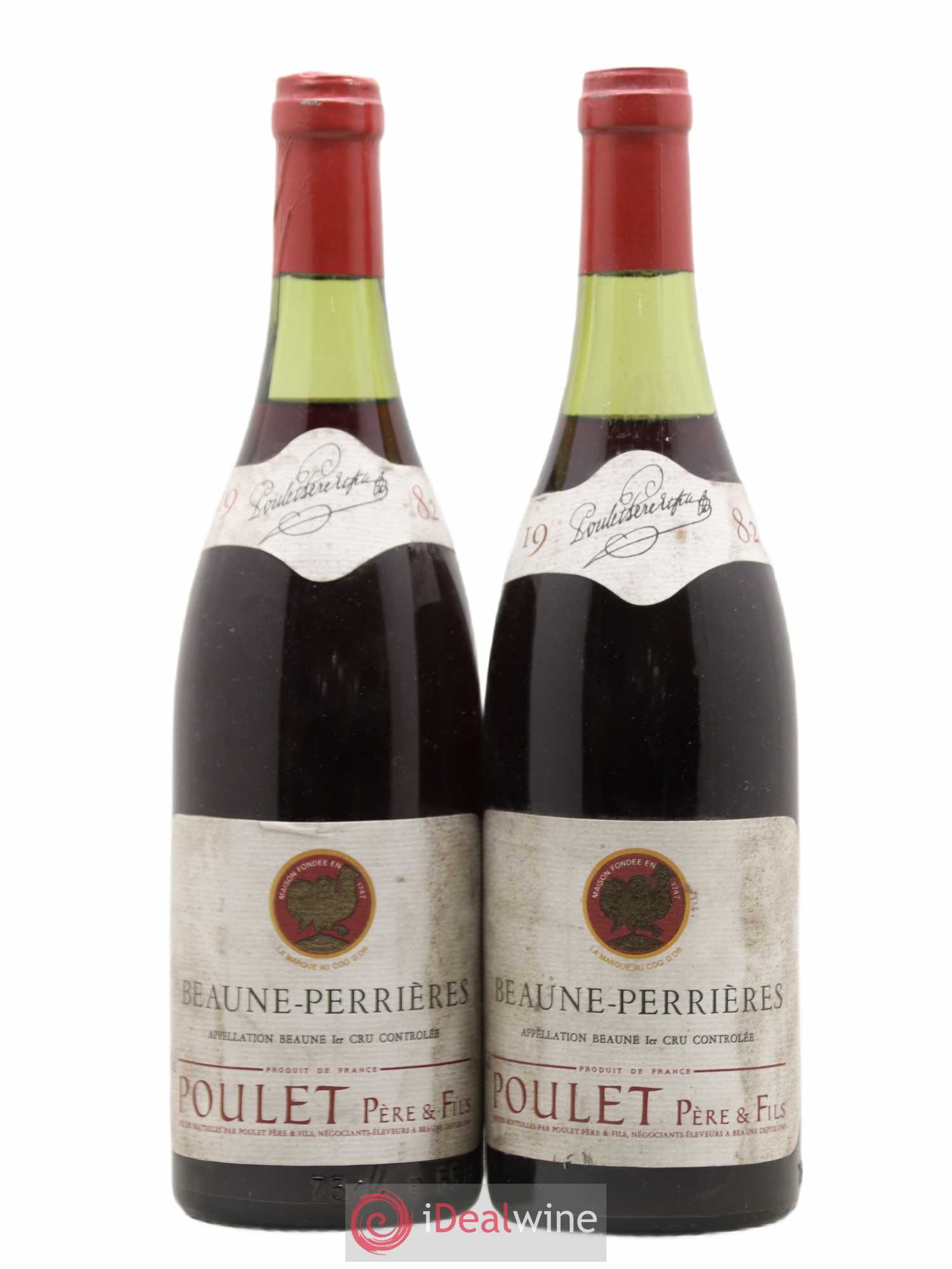 Beaune 1er Cru Perrières Poulet Père et Files 1982 - Posten von 2 Flaschen - 0