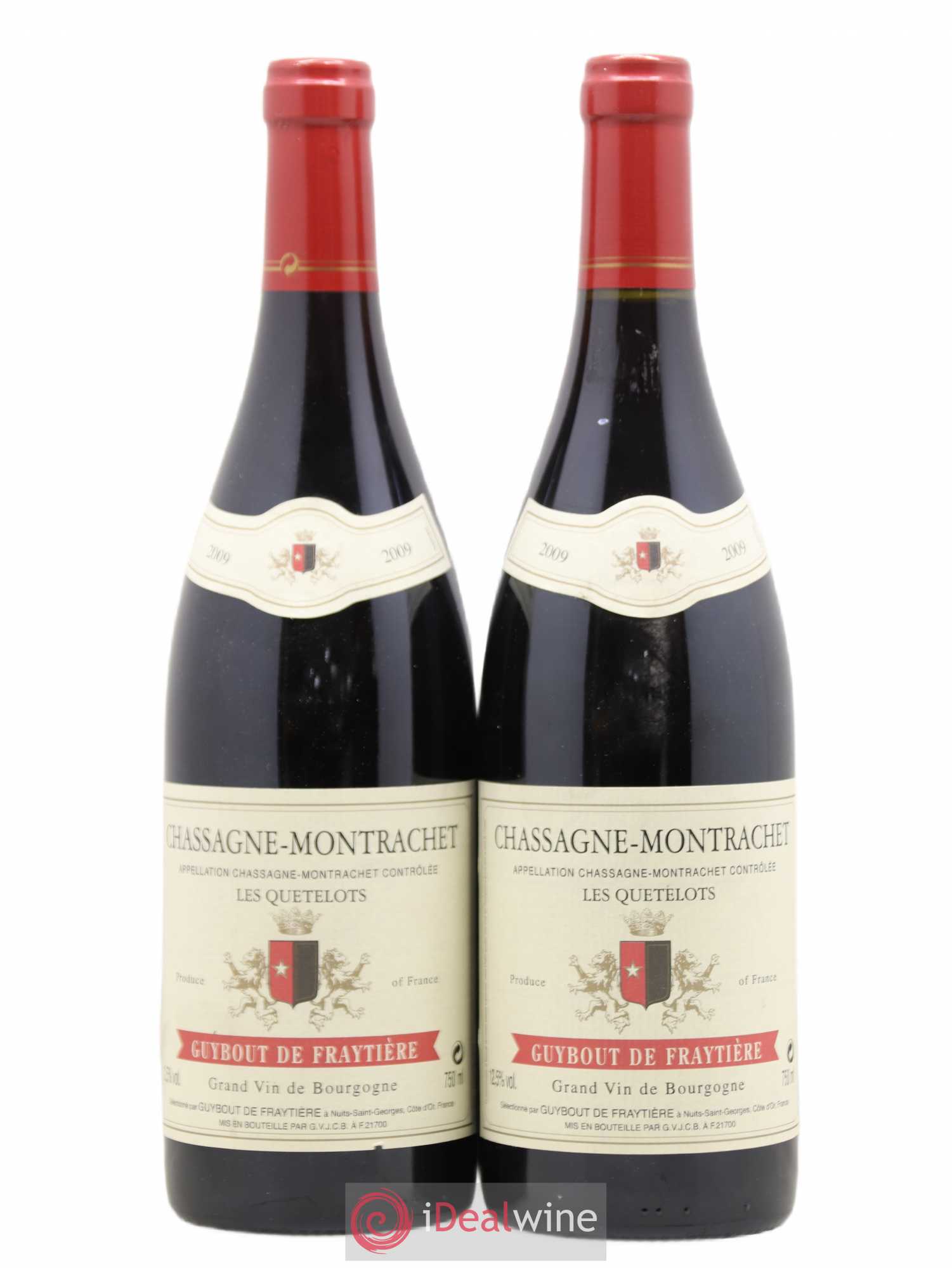 Chassagne-Montrachet Les Quetelots Guybout de Fraytiere (sans prix de réserve) 2009 - Posten von 2 Flaschen - 0