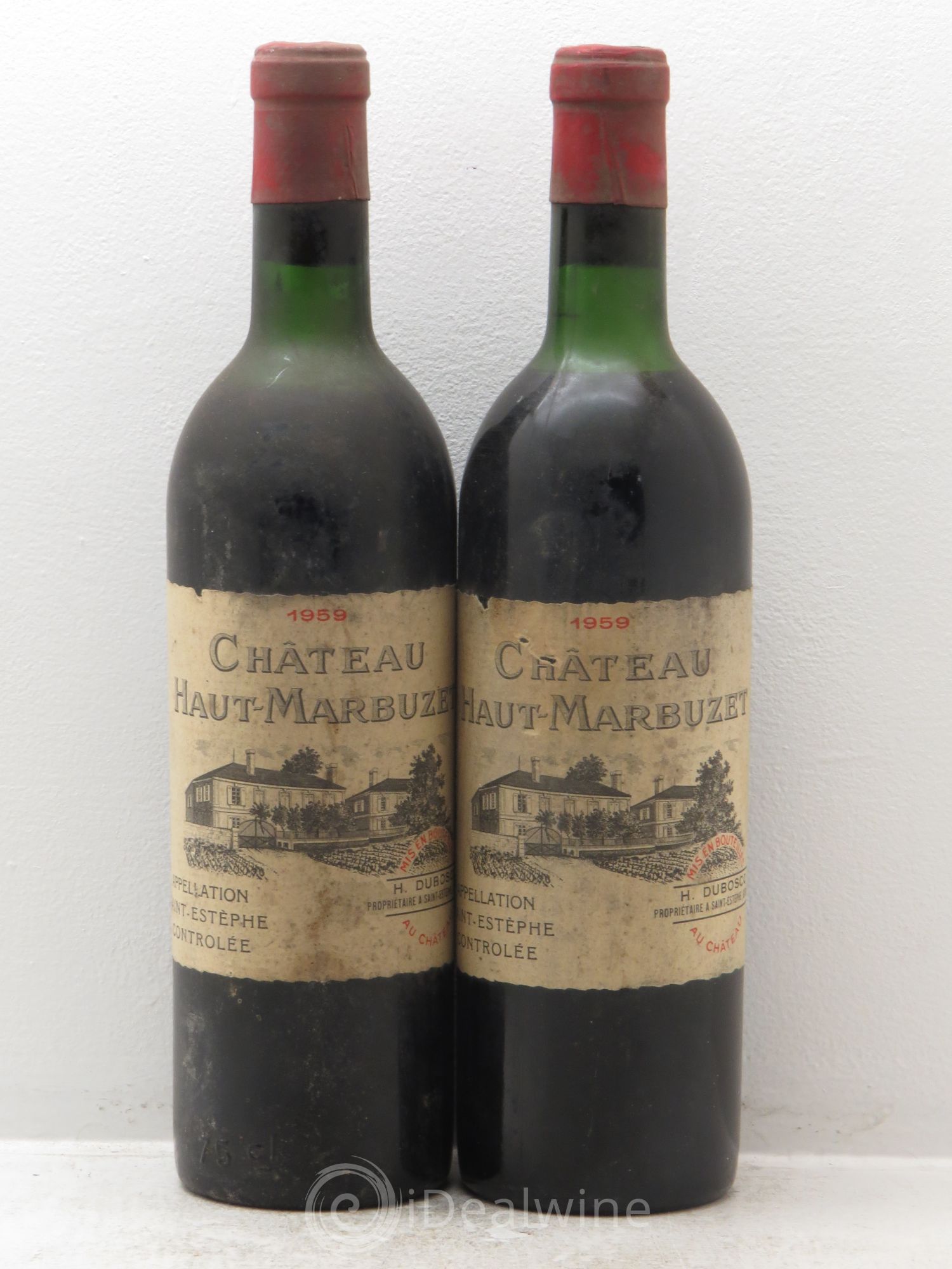 Château Haut Marbuzet 1959 - Lot de 2 bouteilles - 0