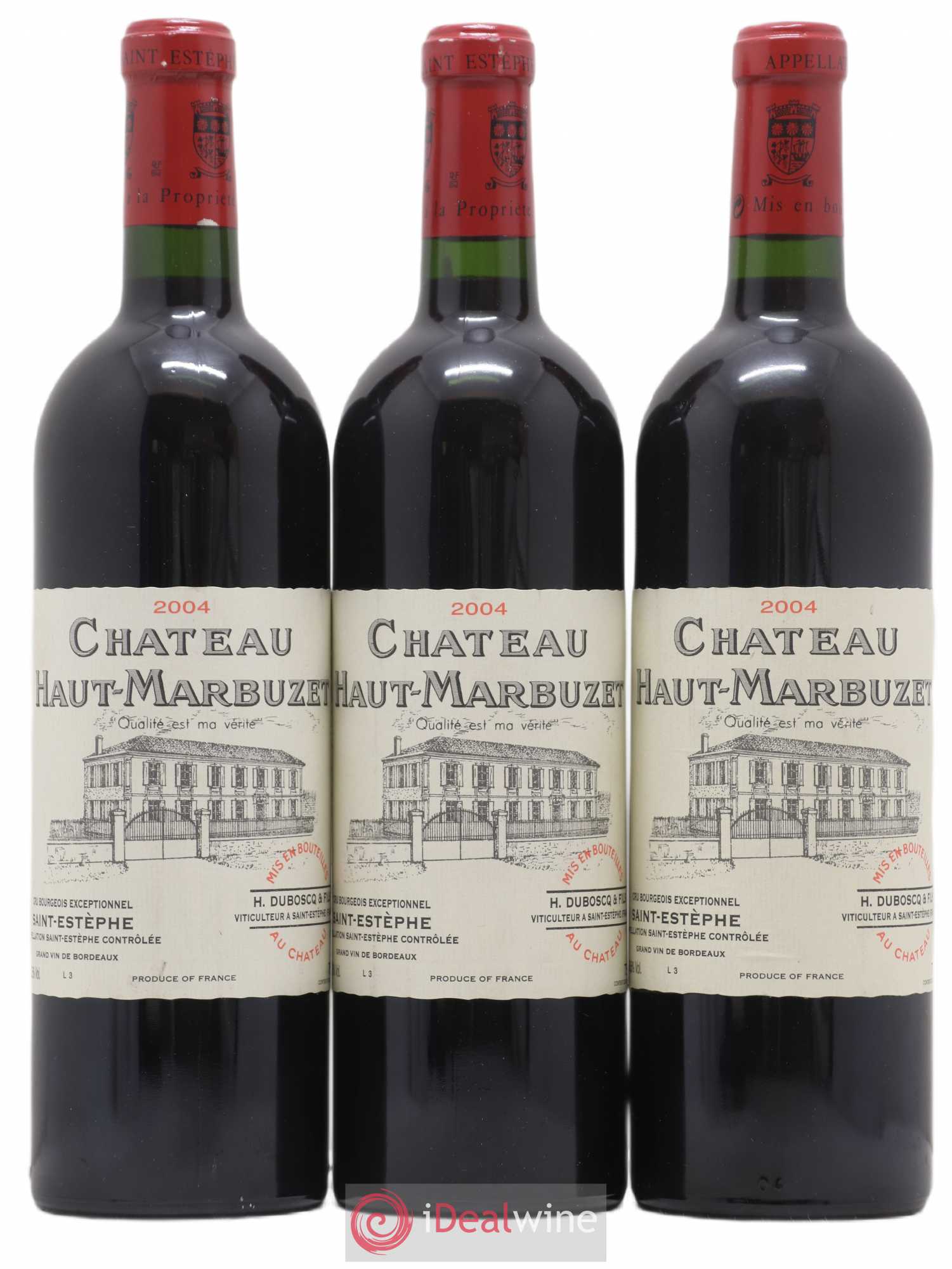 Château Haut Marbuzet 2004 - Lot de 3 bouteilles - 0